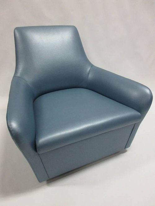 Bernhardt Design Amri Lounge Chair in Blue - Bygone Icons