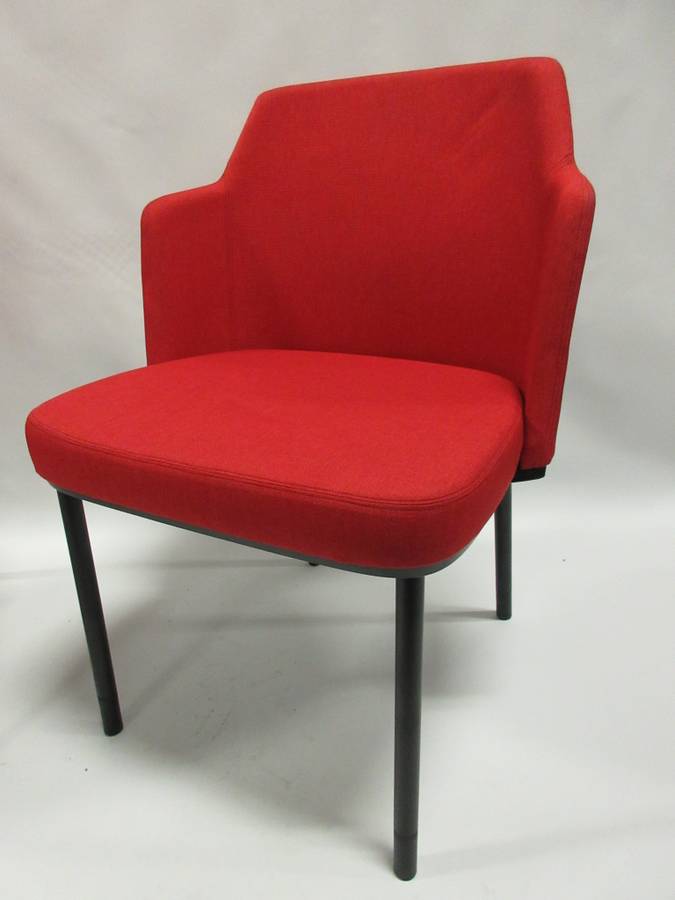 Knoll Remix Side Chair in Red - A Pair
