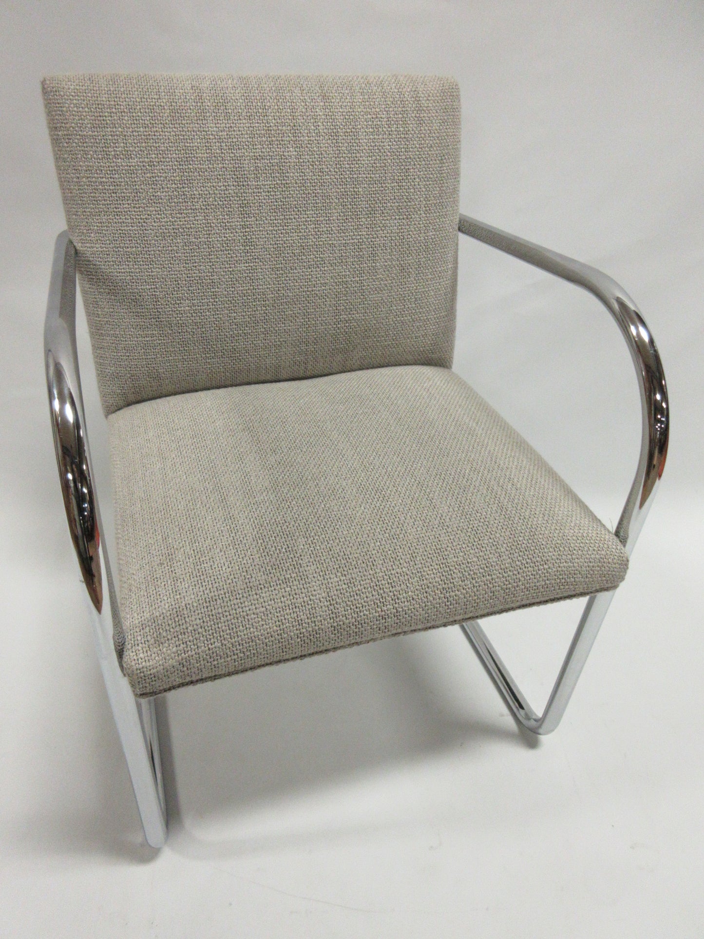 Knoll BRNO Chair in Light Grey Fabric - A Pair