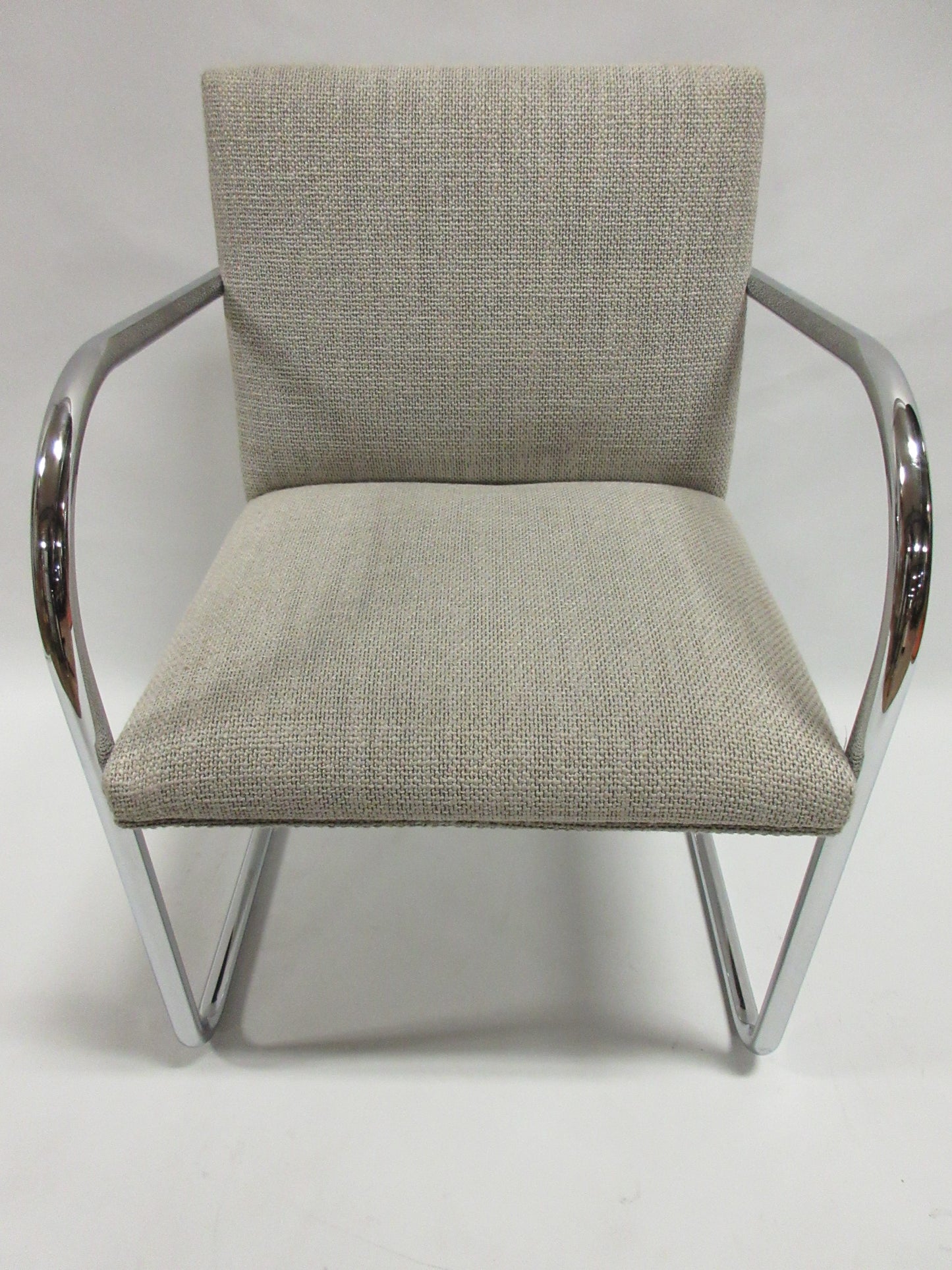 Knoll BRNO Chair in Light Grey Fabric - A Pair