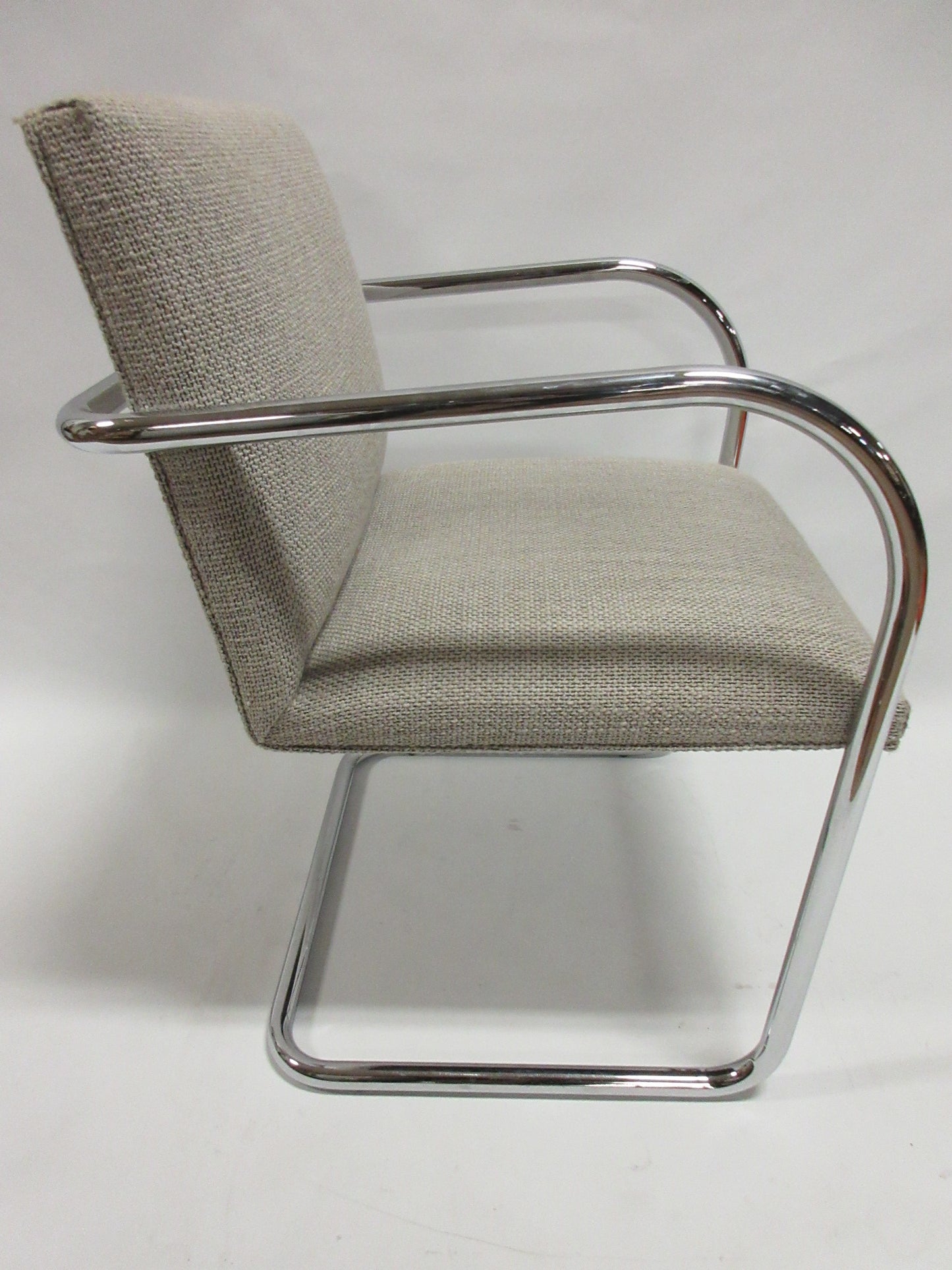 Knoll BRNO Chair in Light Grey Fabric - A Pair