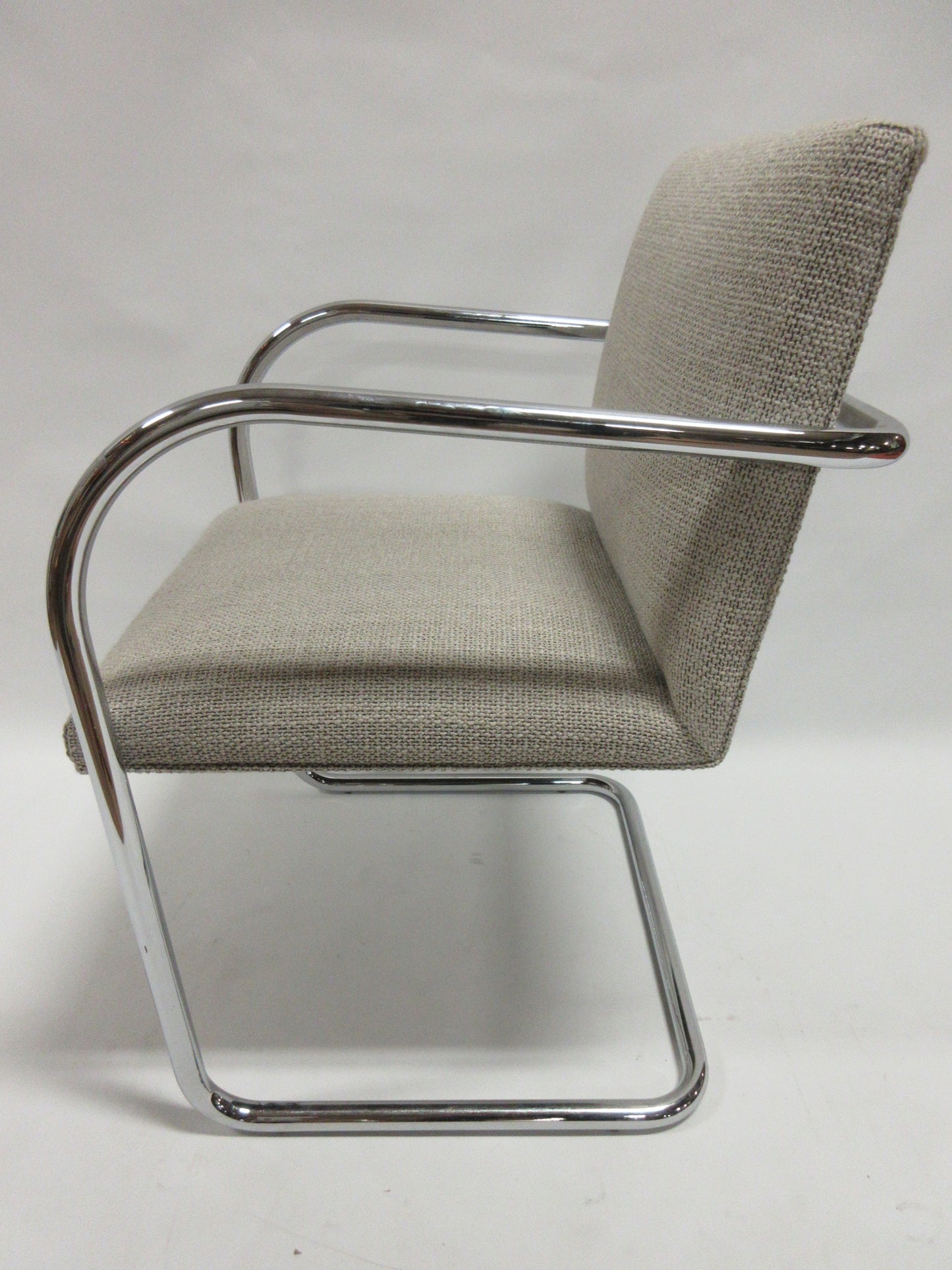 Knoll BRNO Chair in Light Grey Fabric - A Pair