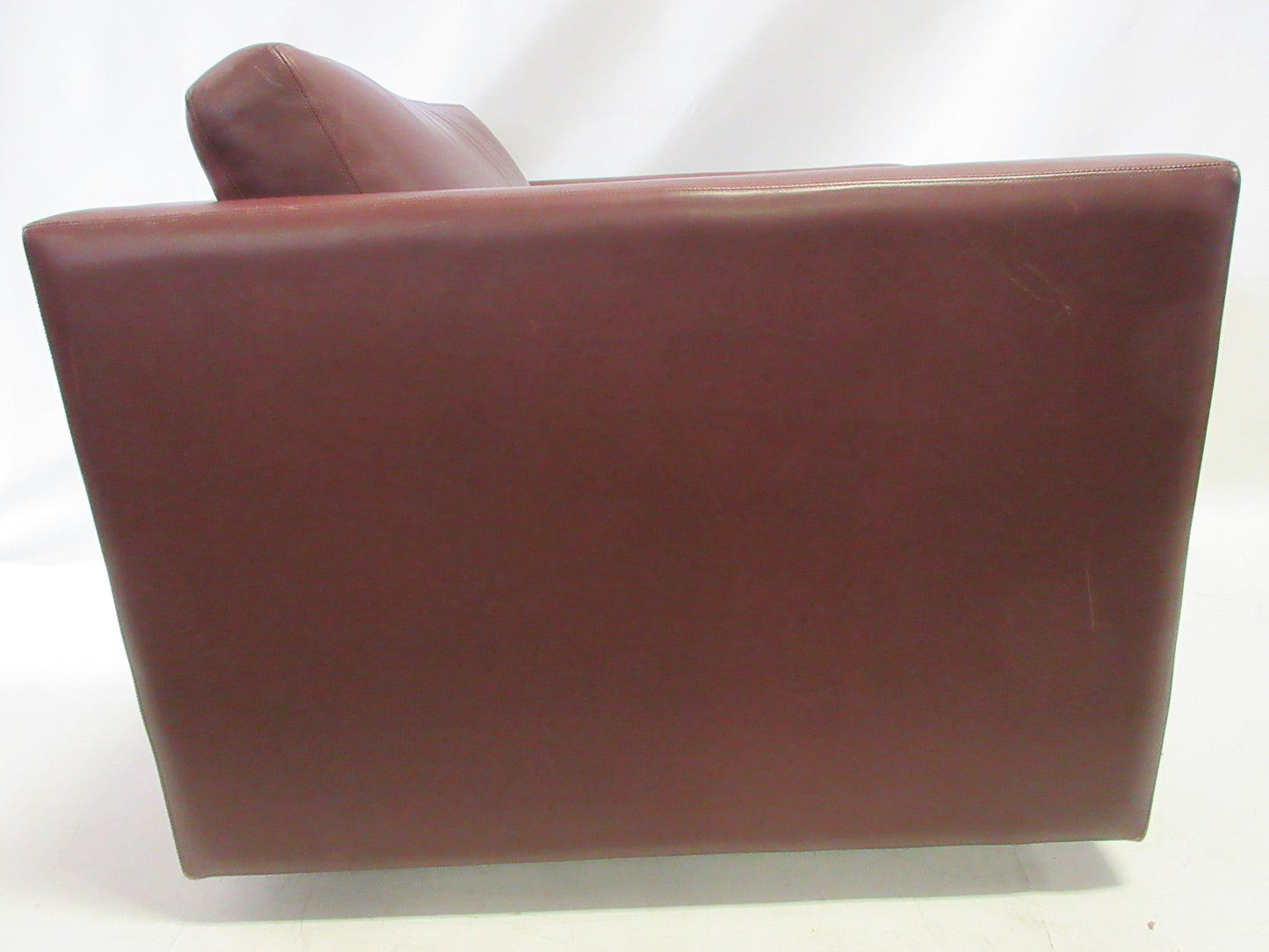 Knoll Pfister Lounge Chair in Maroon Leather