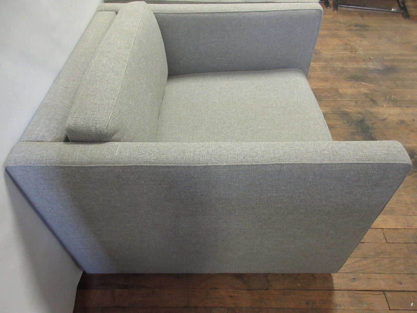 Knoll Charles Pfister Mid-Century Lounge Chairs in Grey - A Pair