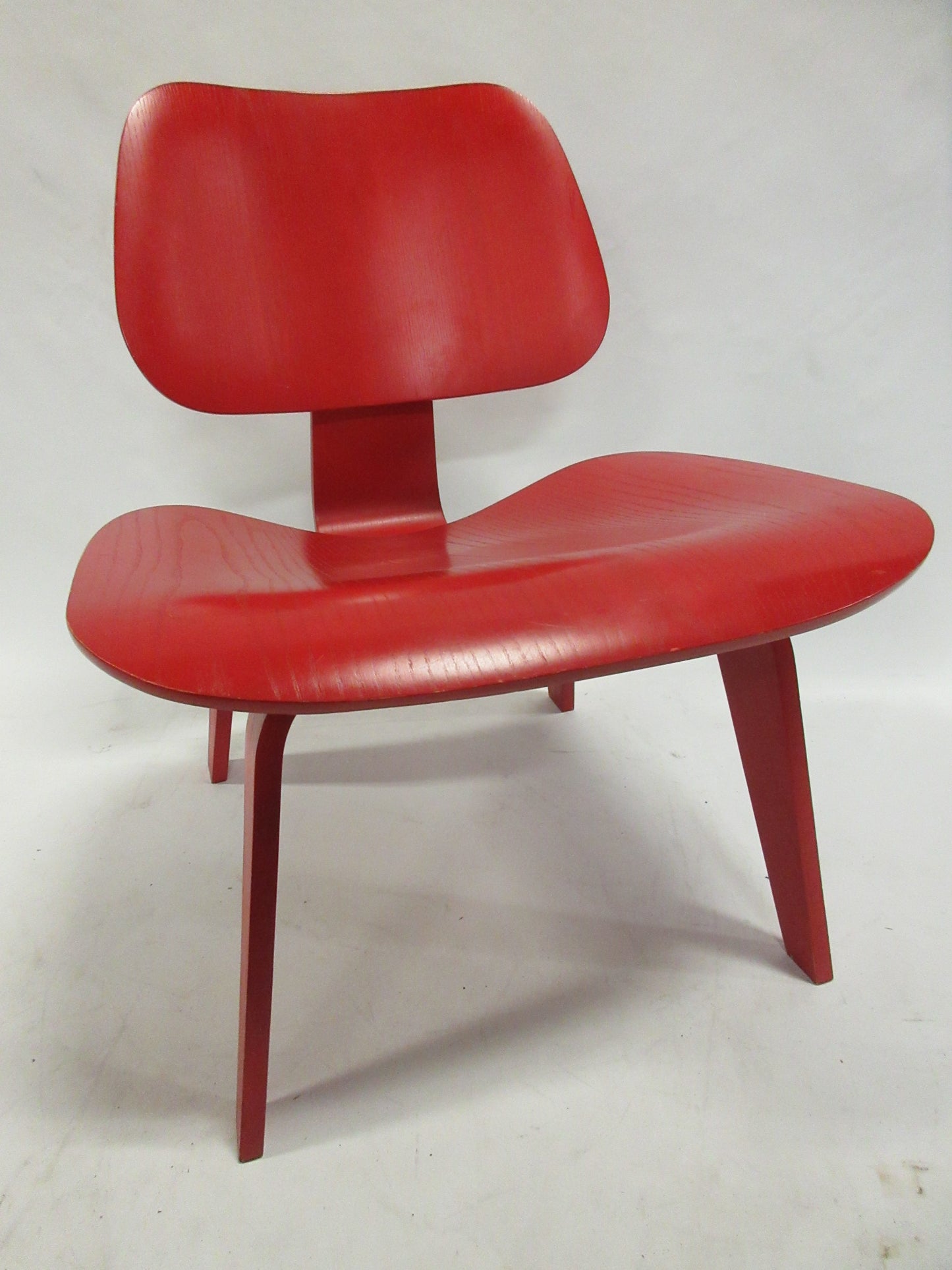Herman Miller Eames Molded Plywood Lounge Chair in Red