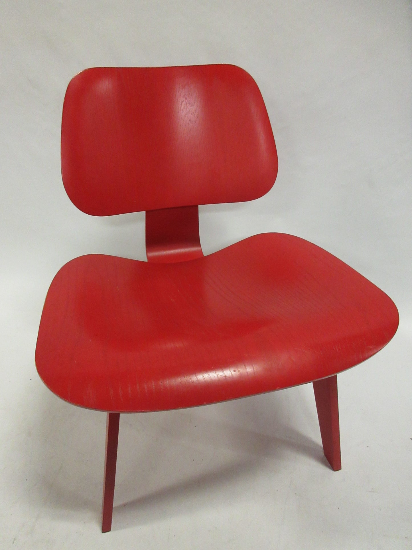 Herman Miller Eames Molded Plywood Lounge Chair in Red