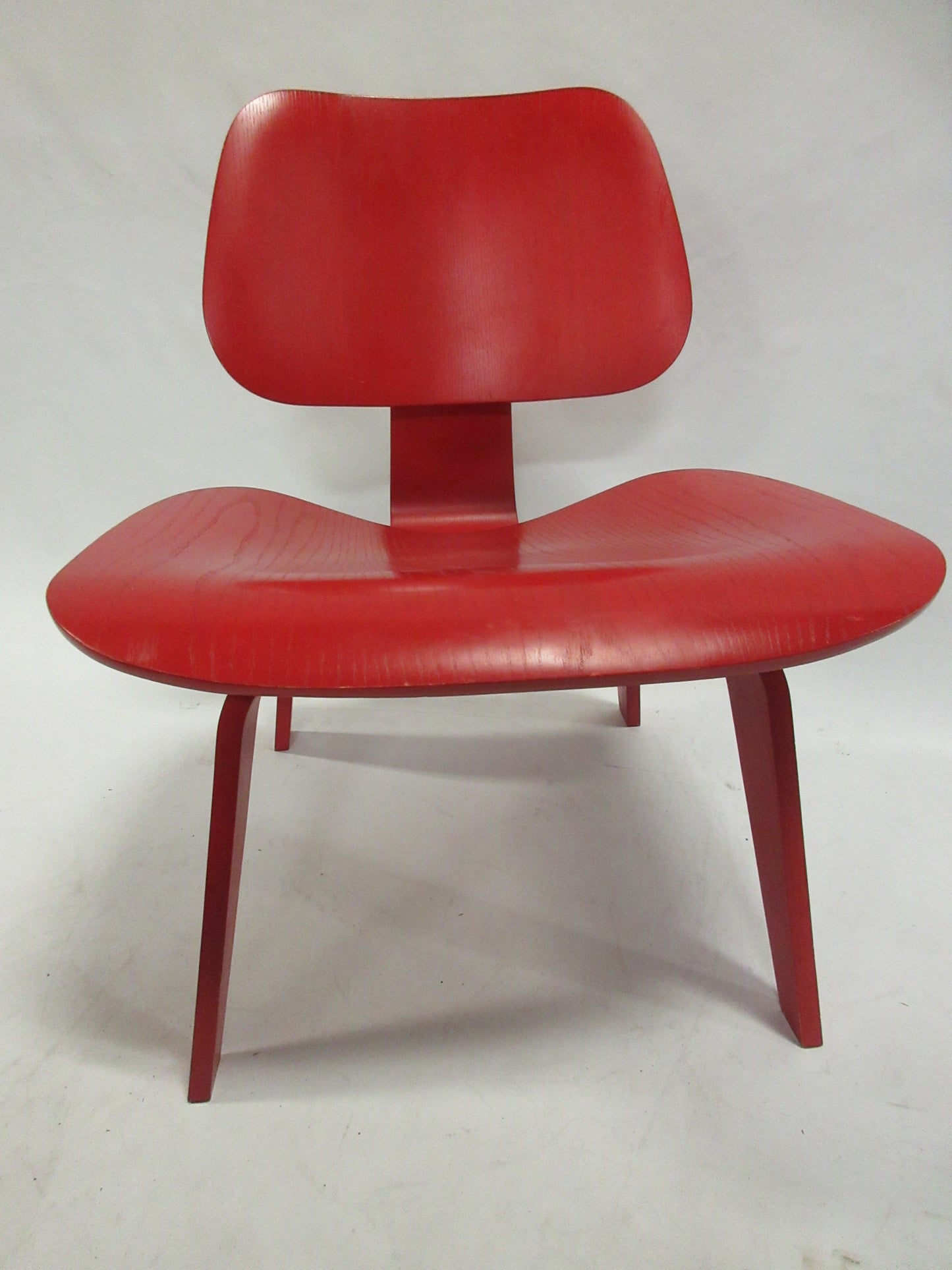 Herman Miller Eames Molded Plywood Lounge Chair in Red