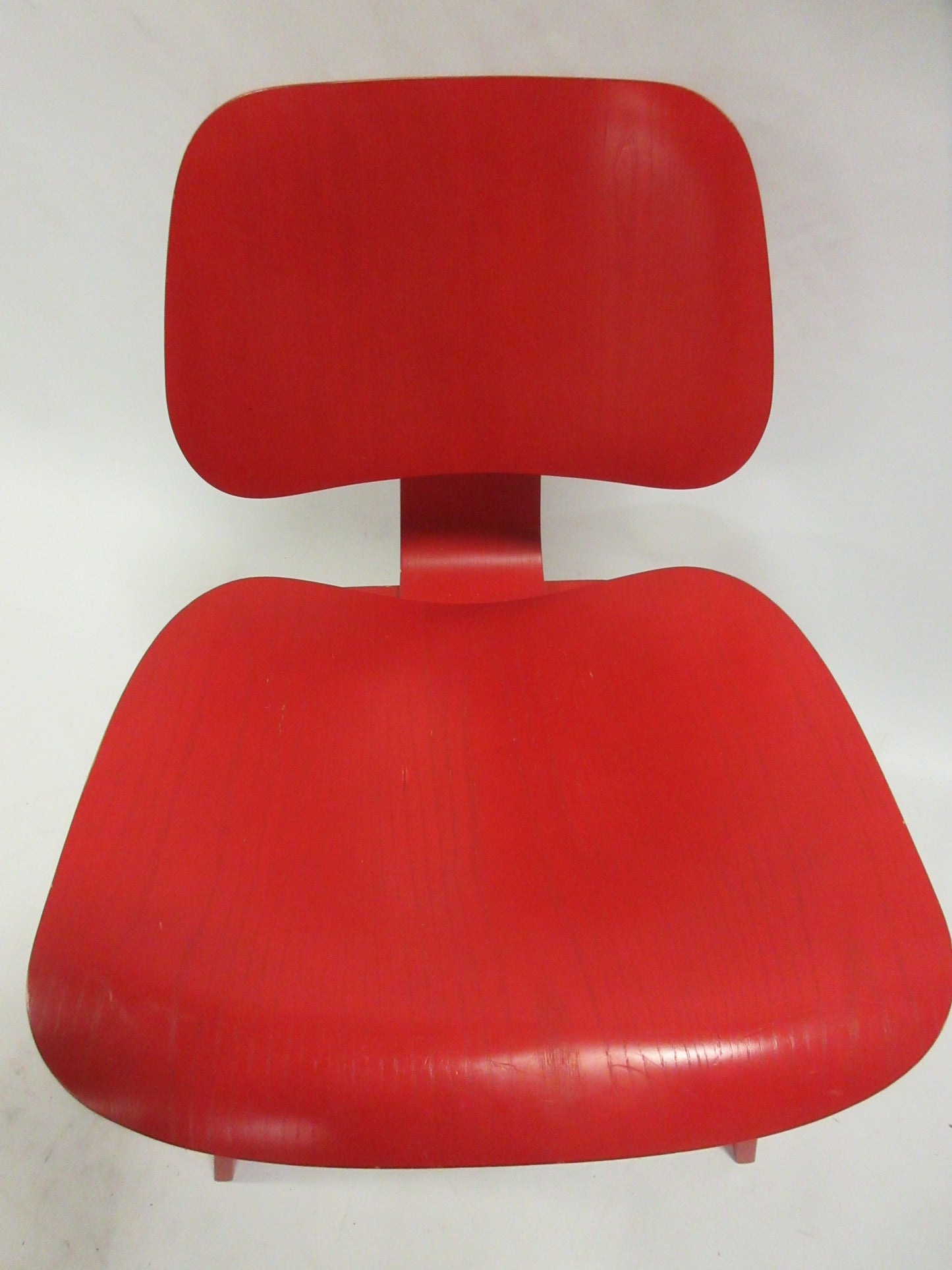 Herman Miller Eames Molded Plywood Lounge Chair in Red