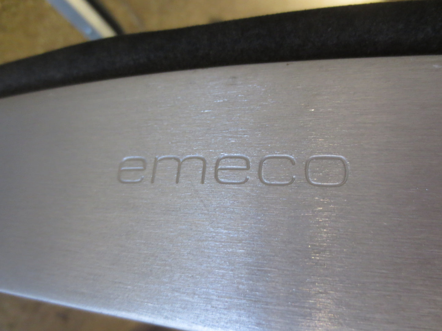 Emeco Navy Officers Swivel Armchair in Black Fabric