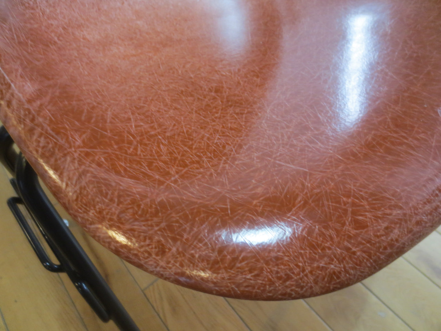 Modernica Case Study (Eames-Style) Side Chair in Brown with Metal Legs