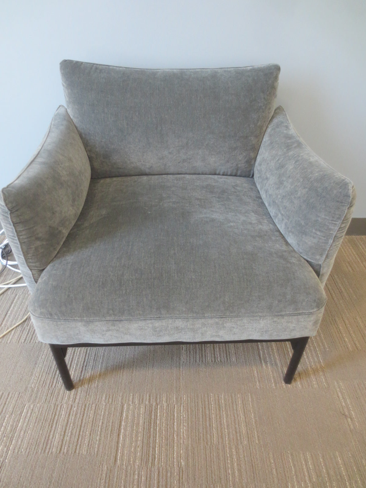 West Elm Penn Chair in Grey Velour