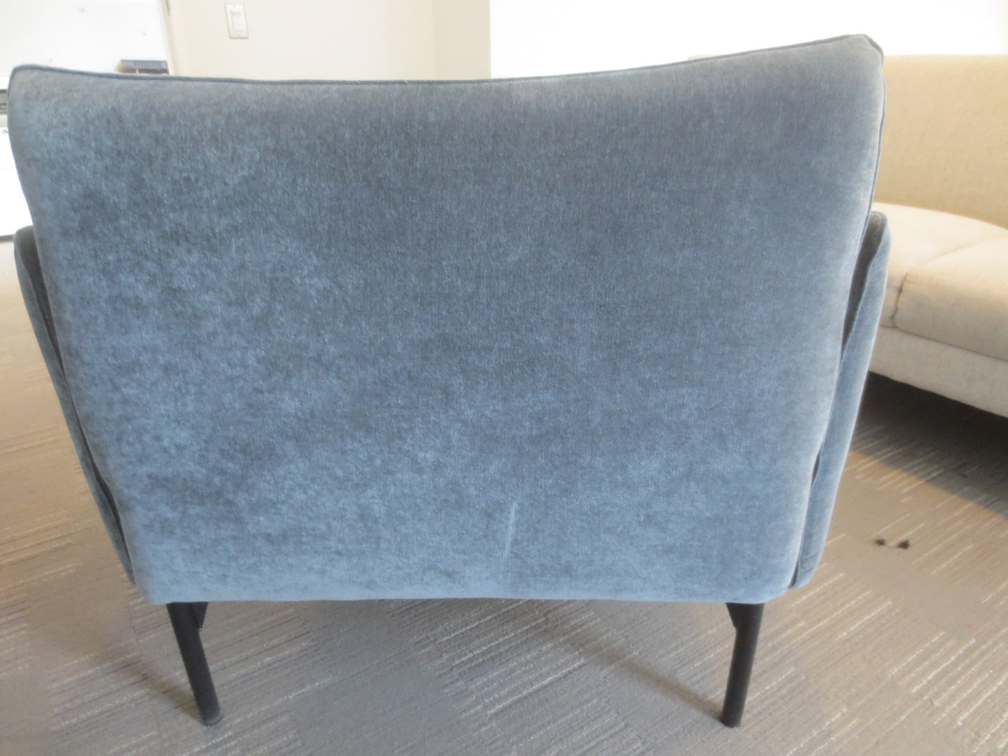 West Elm Penn Chair in Grey Velour