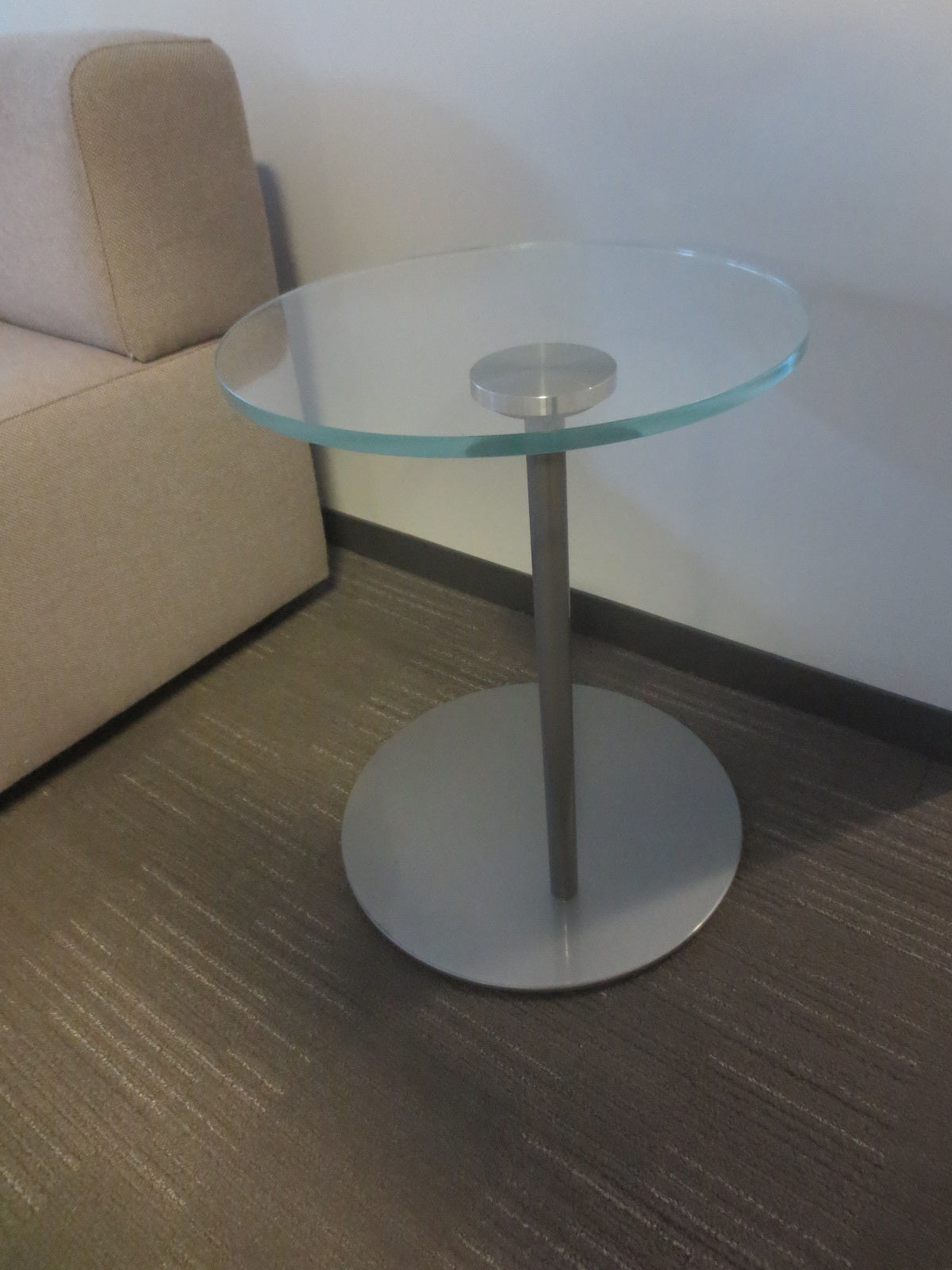 Coalesse Await Glass Side Table