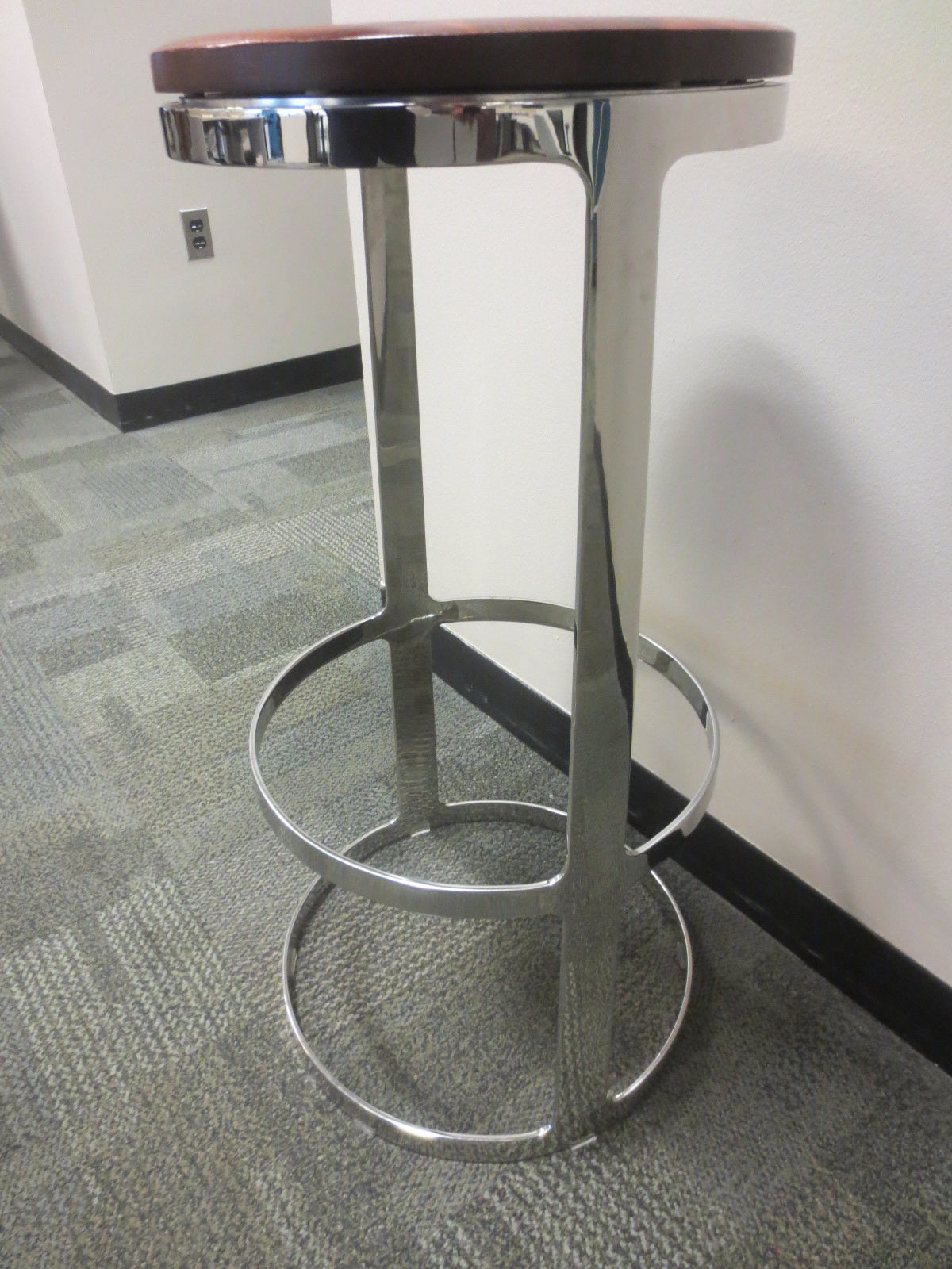 Bernhardt Design Aro Bar Height Stool in Walnut