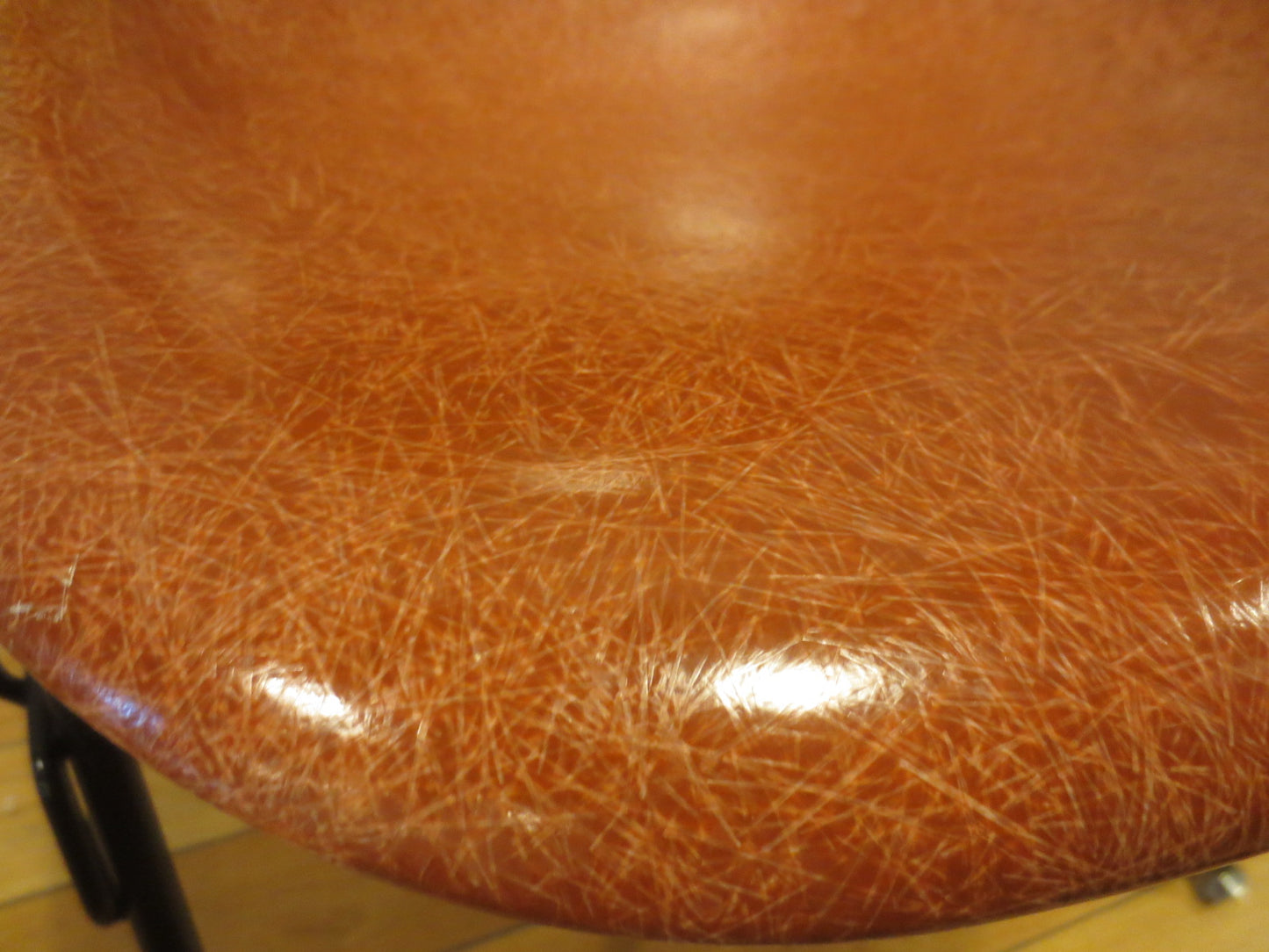 Modernica Case Study (Eames-Style) Side Chair in Brown with Metal Legs
