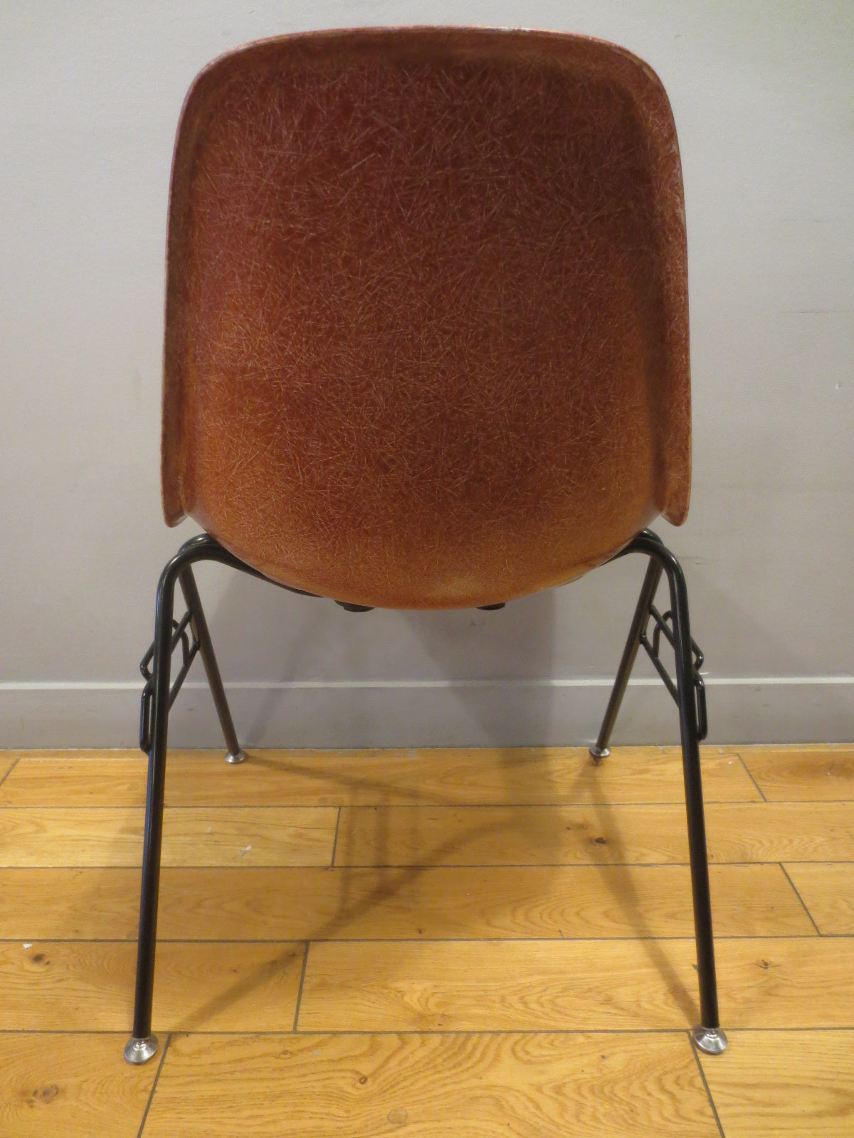 Modernica Case Study (Eames-Style) Side Chair in Brown with Metal Legs