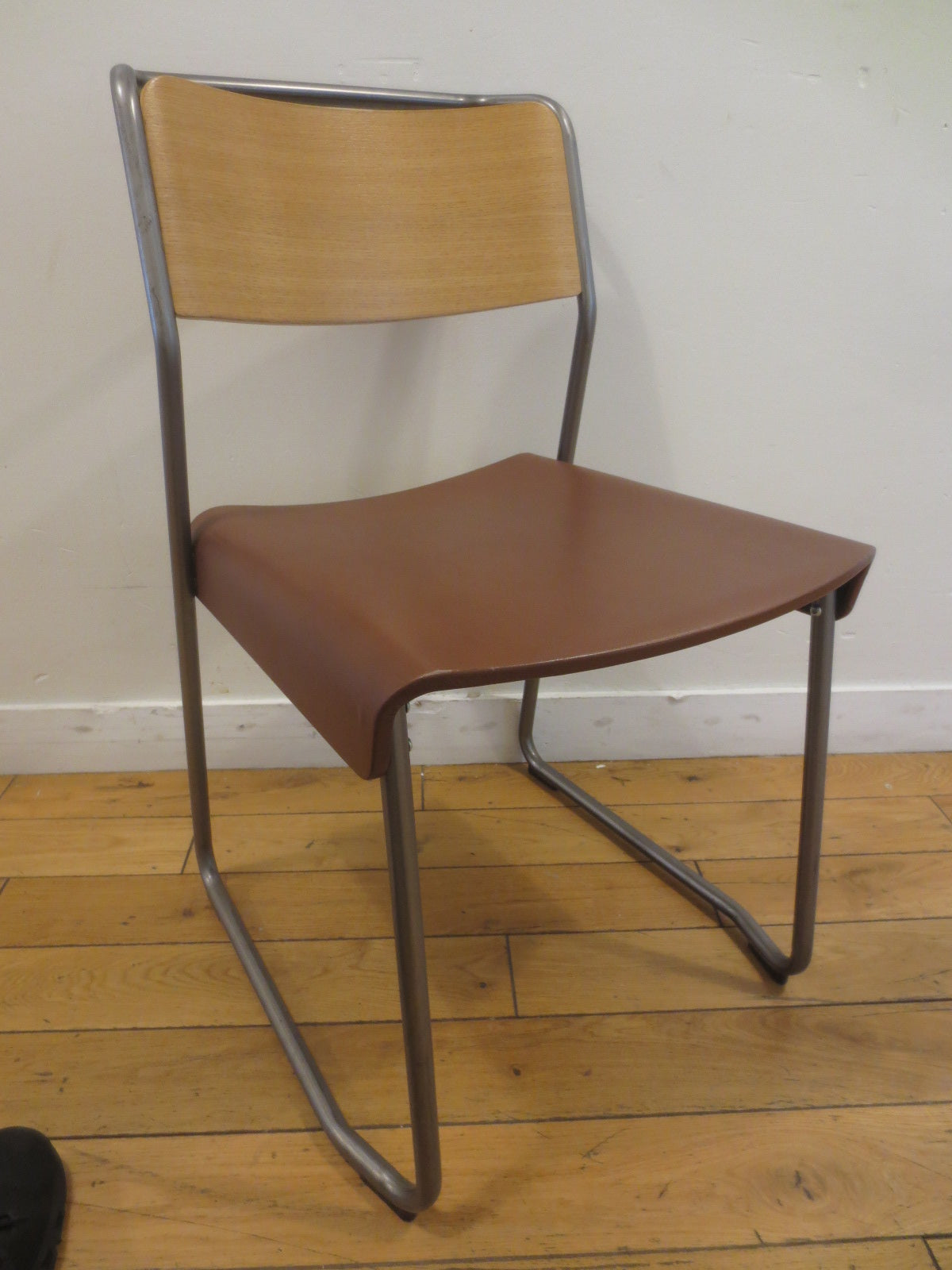 VG&P Canteen Dining Chair with Dark Frame