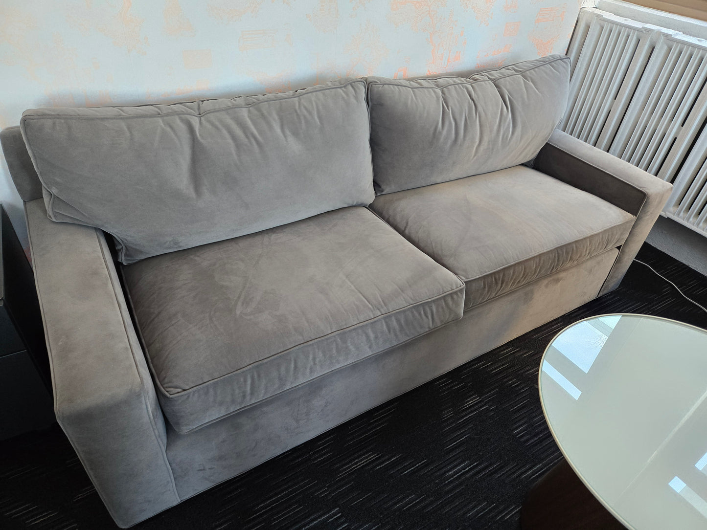 Mitchell Gold + Bob Williams Alex Sofa in Grey Velvet
