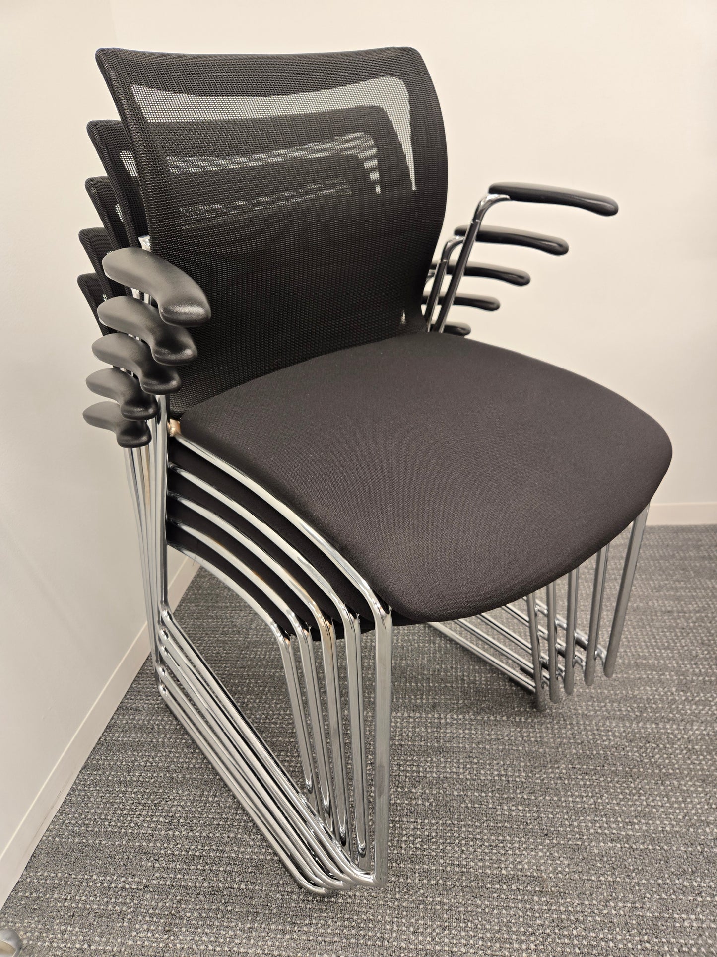Stylex Zephyr Armchair with Mesh Back and Fabric Seat