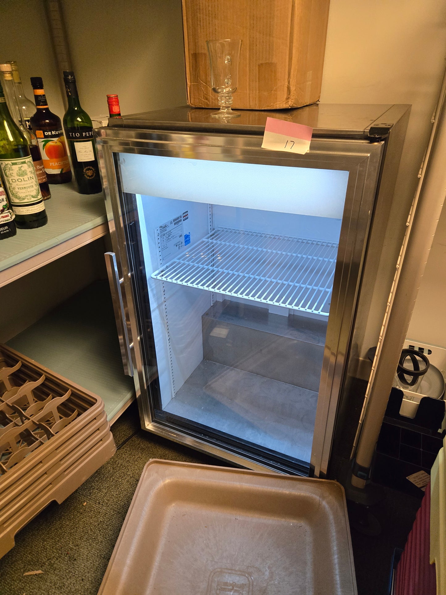 True 7-cu. ft. Glass Door Commercial Refrigerator