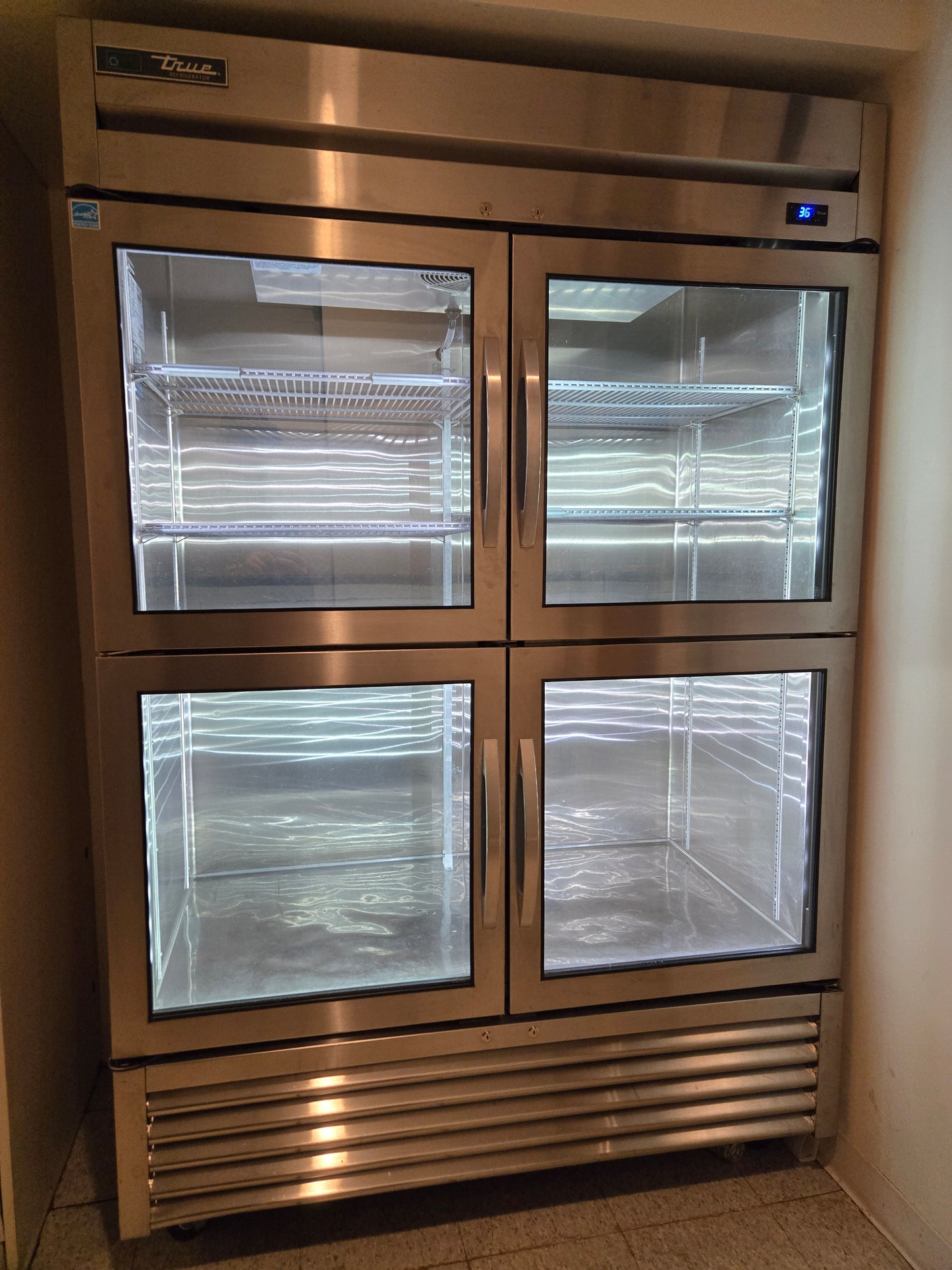 True T-49-G Two-Section Four-Glass Door Reach-In Commercial Refrigerator
