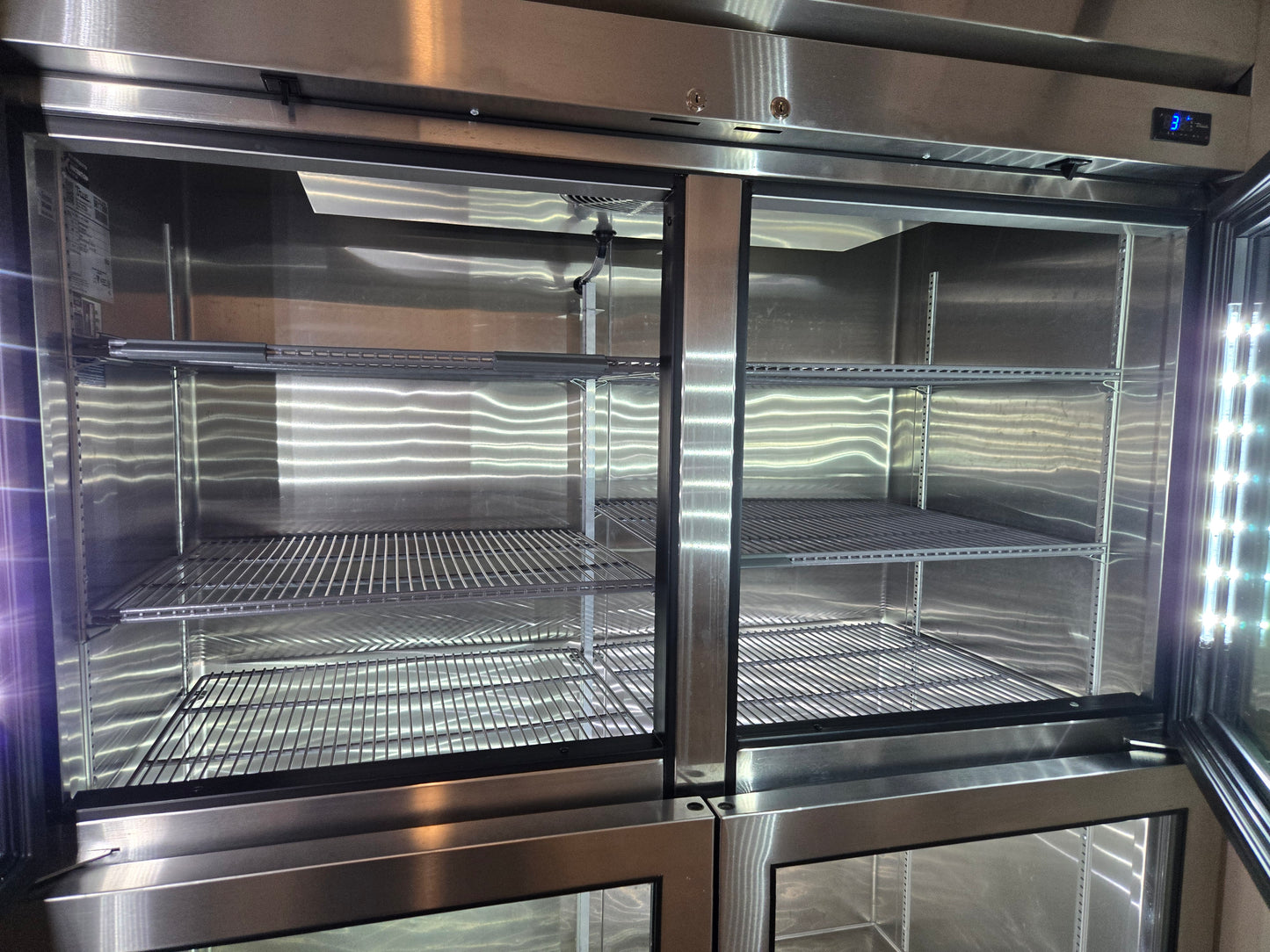True T-49-G Two-Section Four-Glass Door Reach-In Commercial Refrigerator