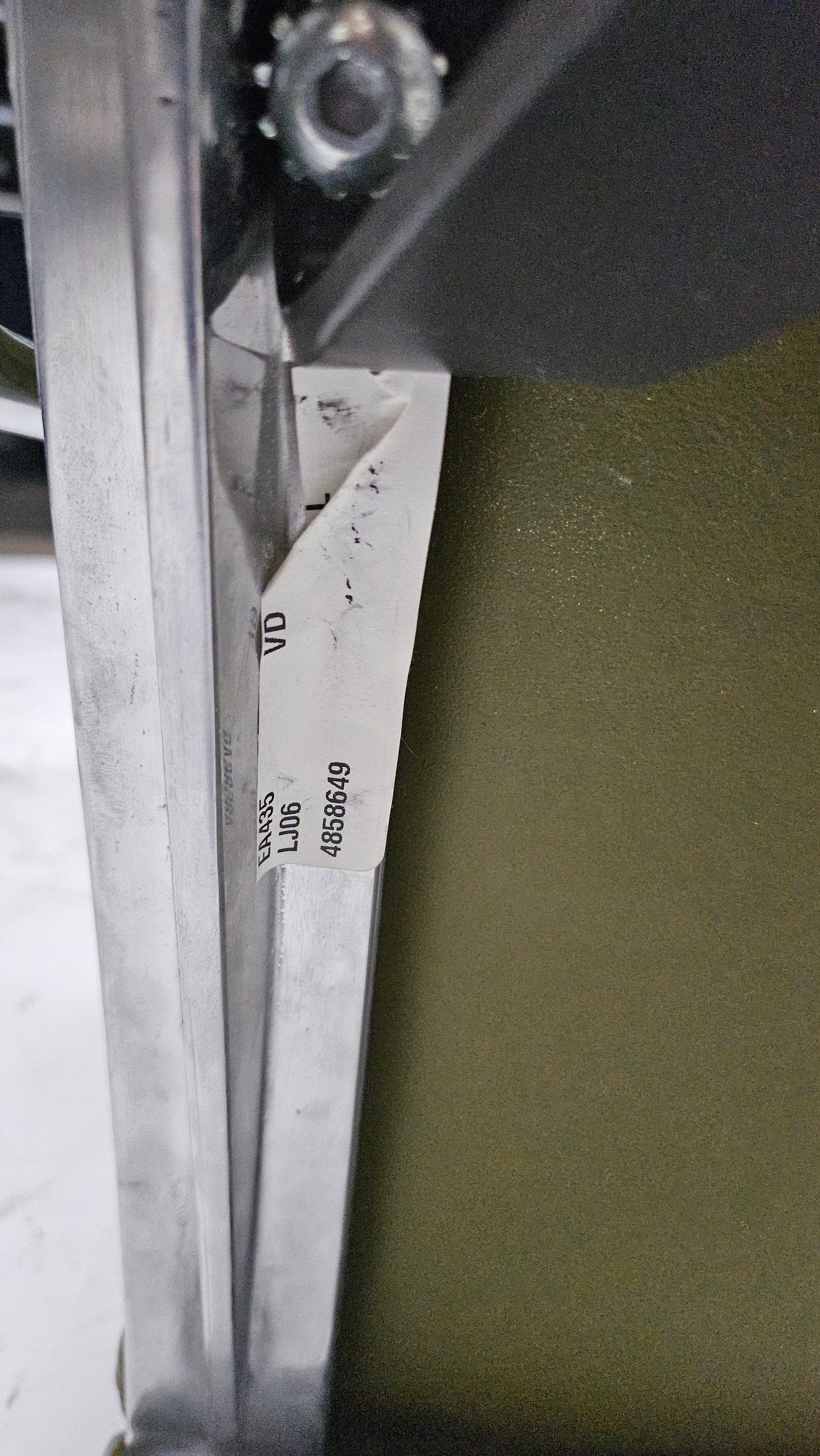 Herman Miller Eames Soft Pad Management Chair in Olive Green Leather, EA435