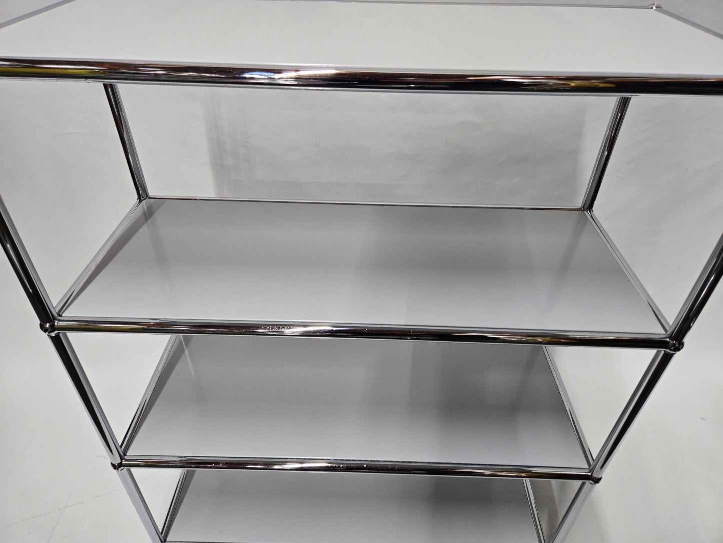 USM Haller 1x3 3-Shelf Bookcase in Light Grey
