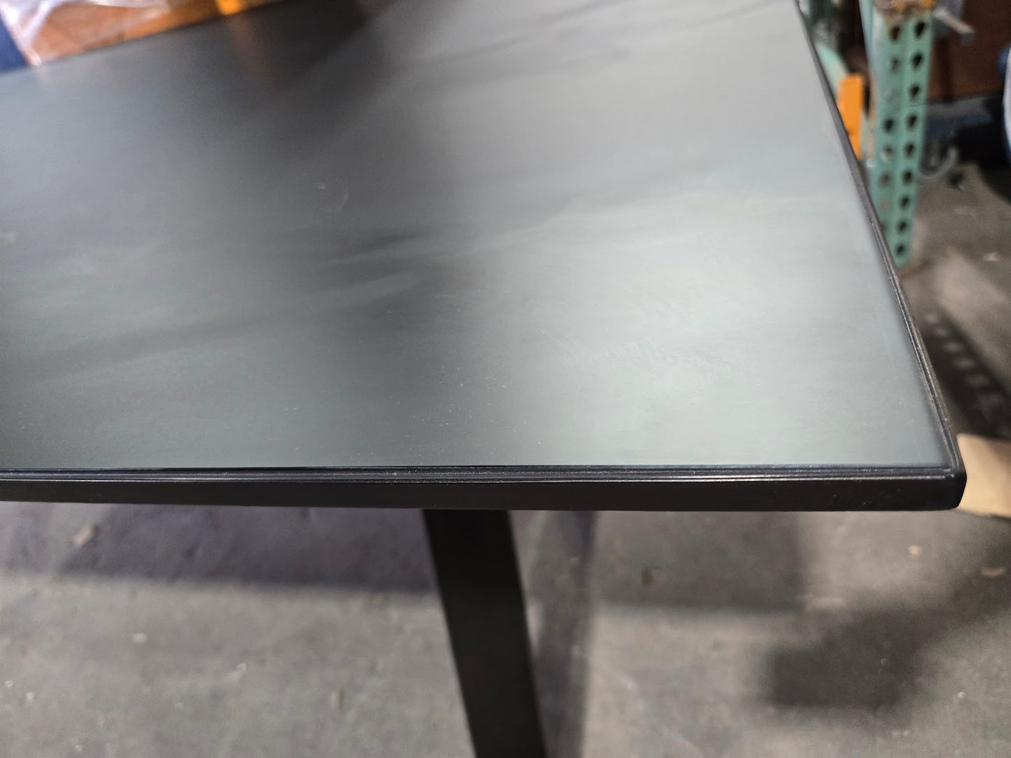 Decca Gait 72x36-in Table-Desk with Black Painted Glass Top