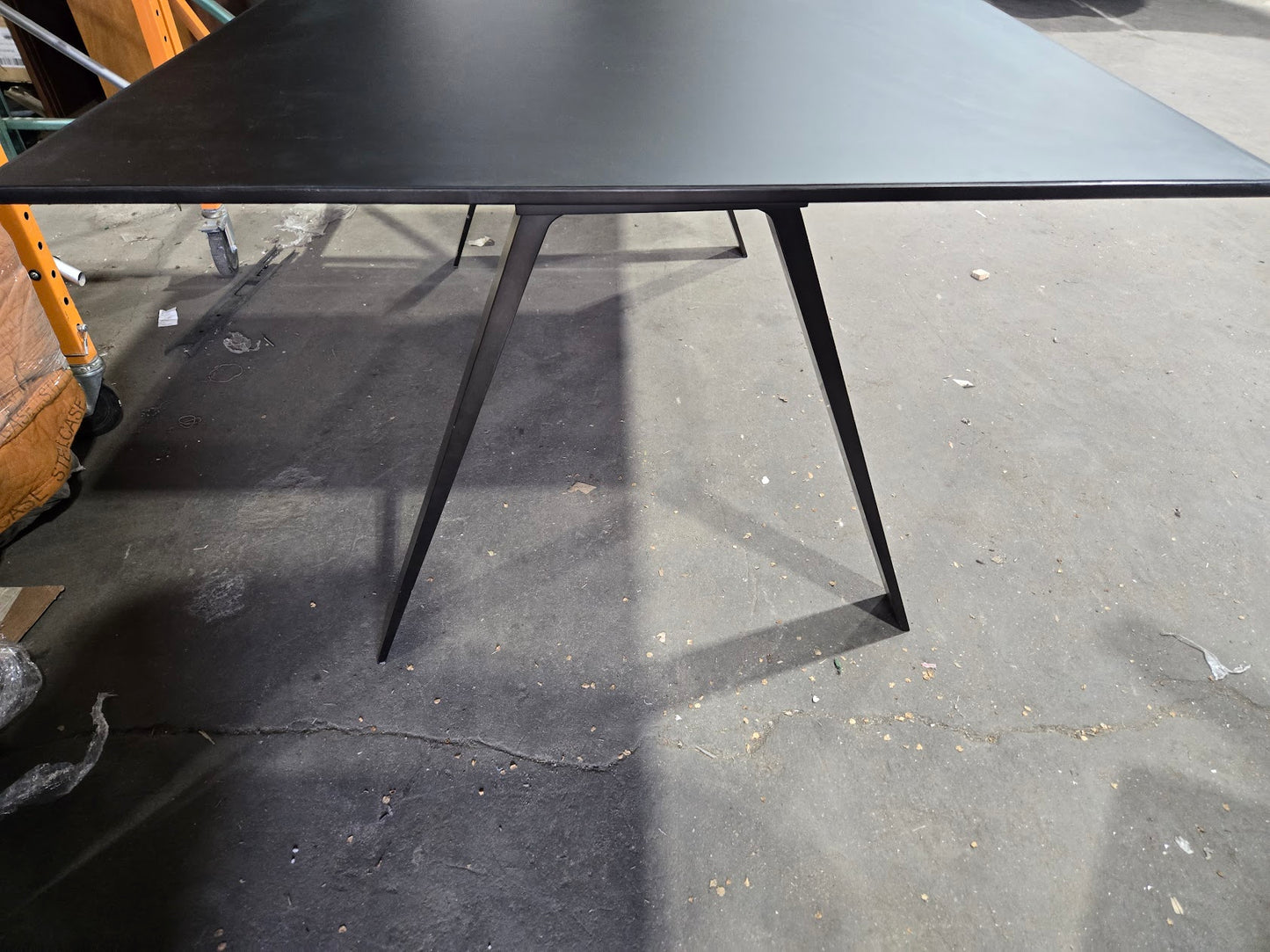 Decca Gait 72x36-in Table-Desk with Black Painted Glass Top