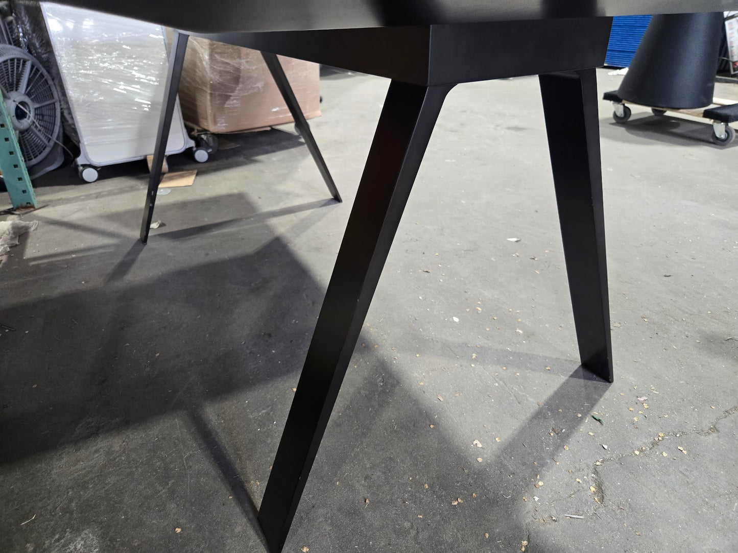 Decca Gait 72x36-in Table-Desk with Black Painted Glass Top