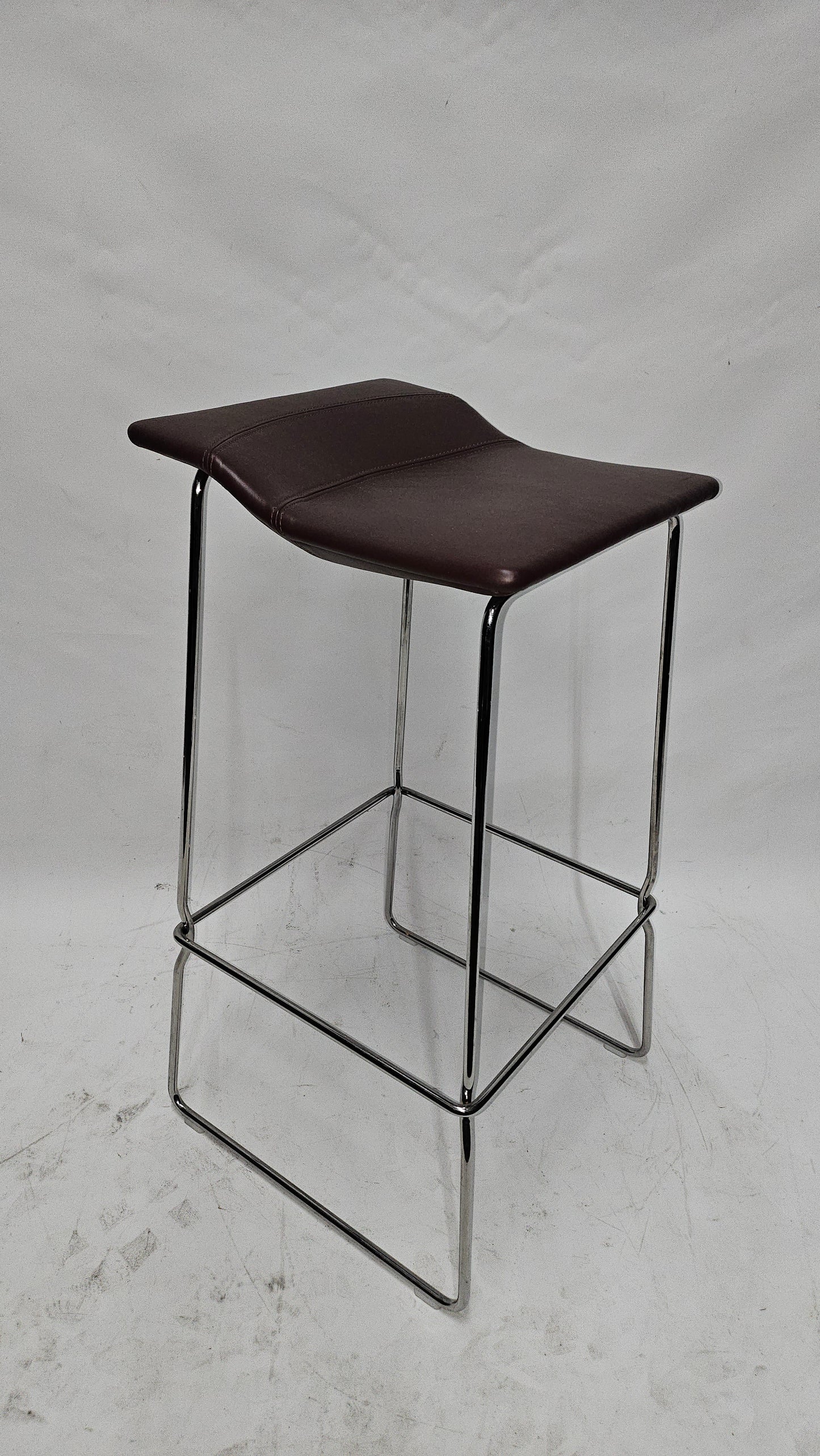 Coalesse Last Minute Bar Height Stool in Maroon