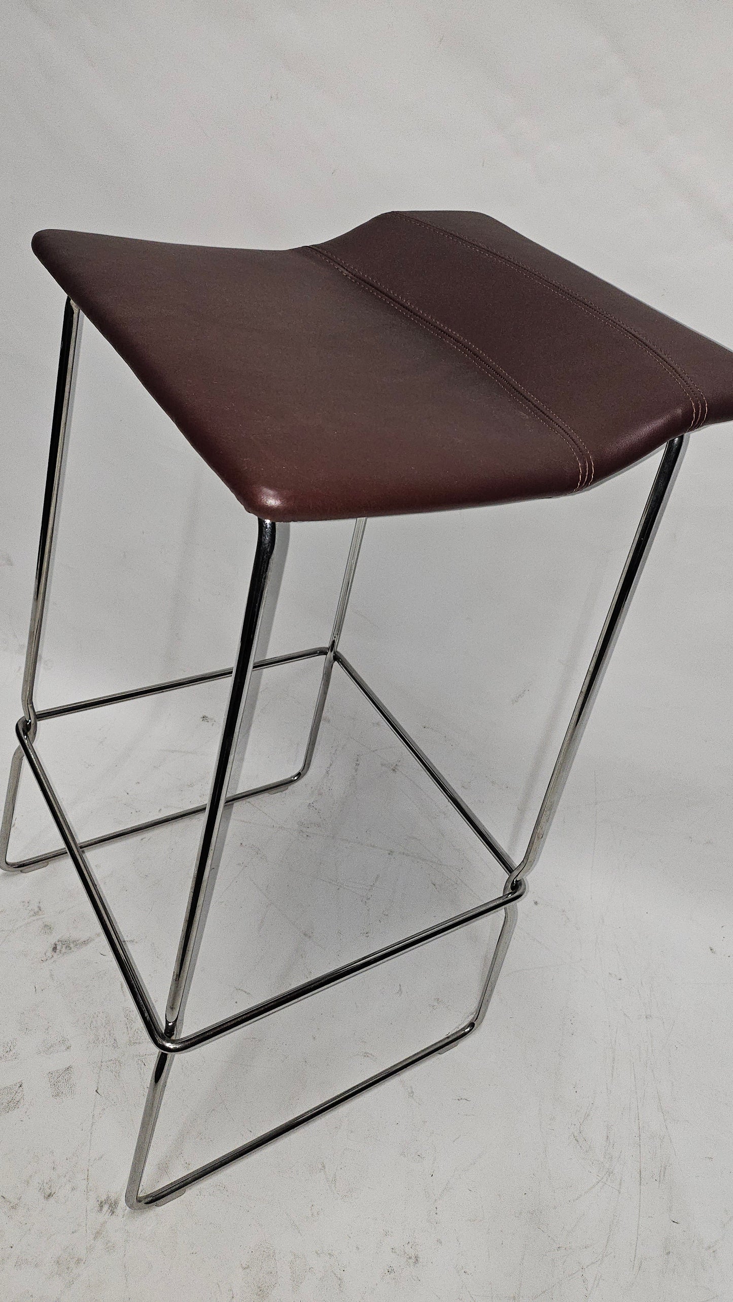Coalesse Last Minute Bar Height Stool in Maroon