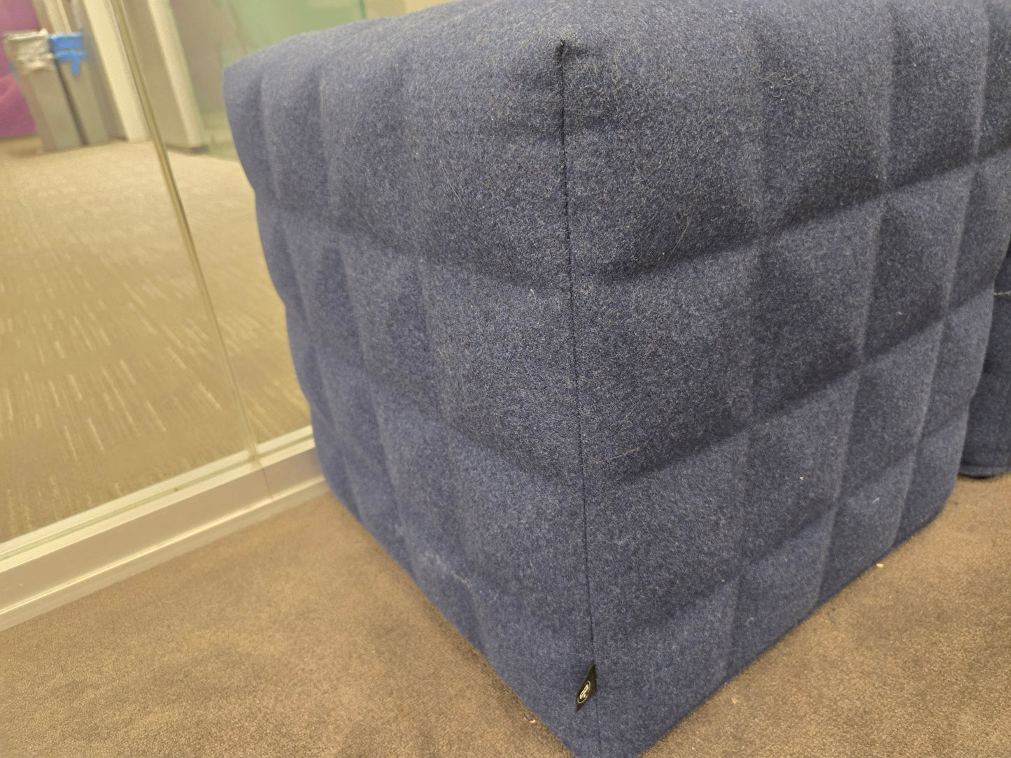 BuzziSpace BuzziCube 3D Solo Seat / Ottoman in Blue