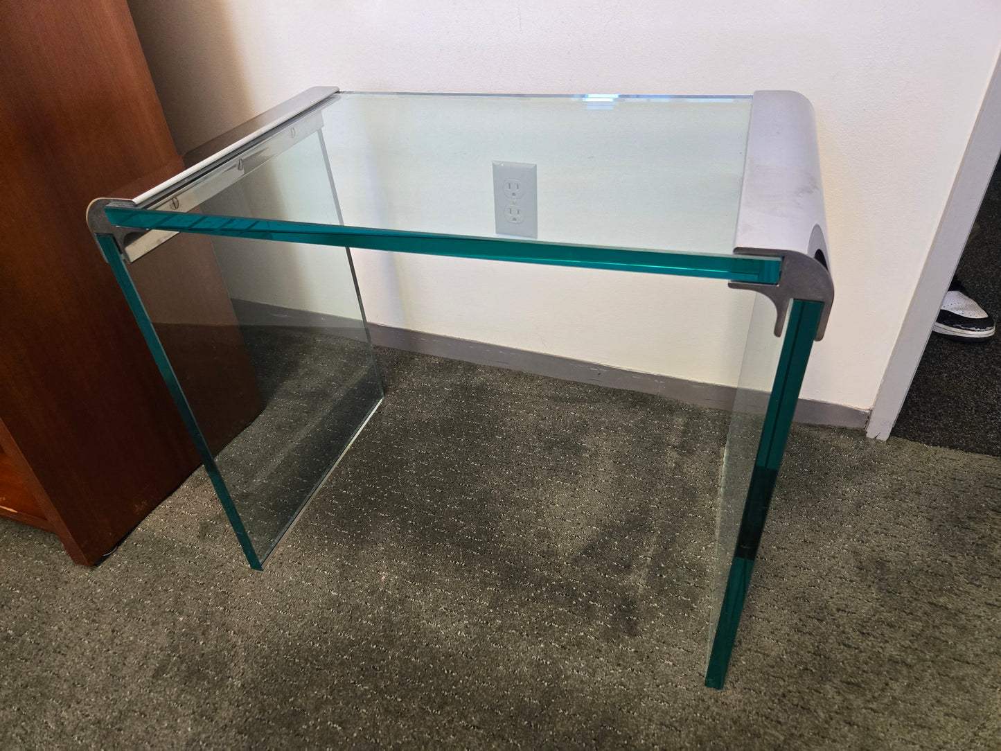 Pace Collection Glass Waterfall End Table