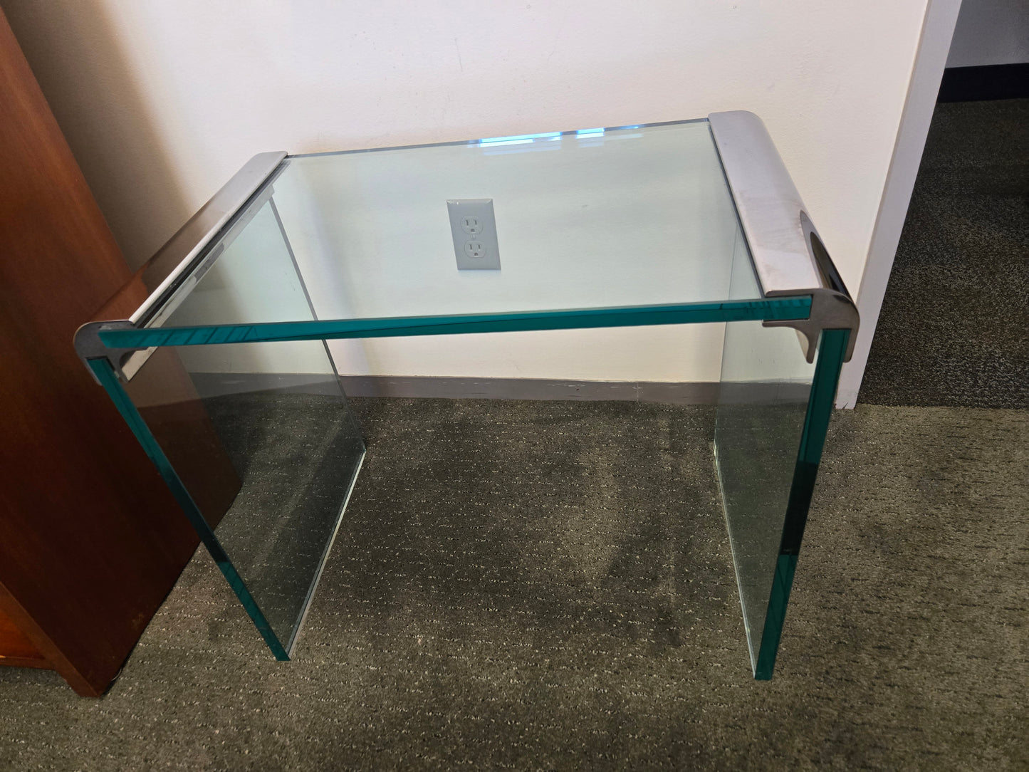 Pace Collection Glass Waterfall End Table