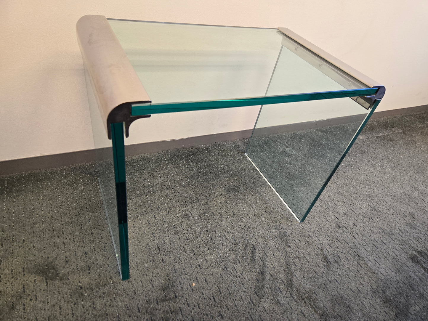 Pace Collection Glass Waterfall End Table