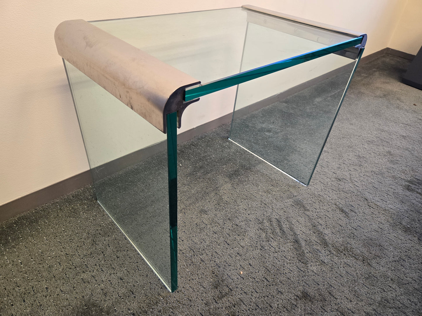 Pace Collection Glass Waterfall End Table