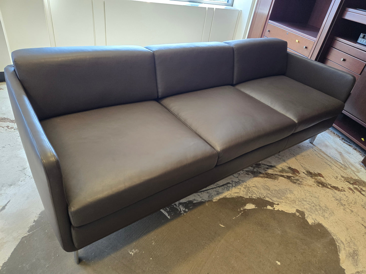 Bernhardt Design Gaia 3-Seat Sofa in Brown
