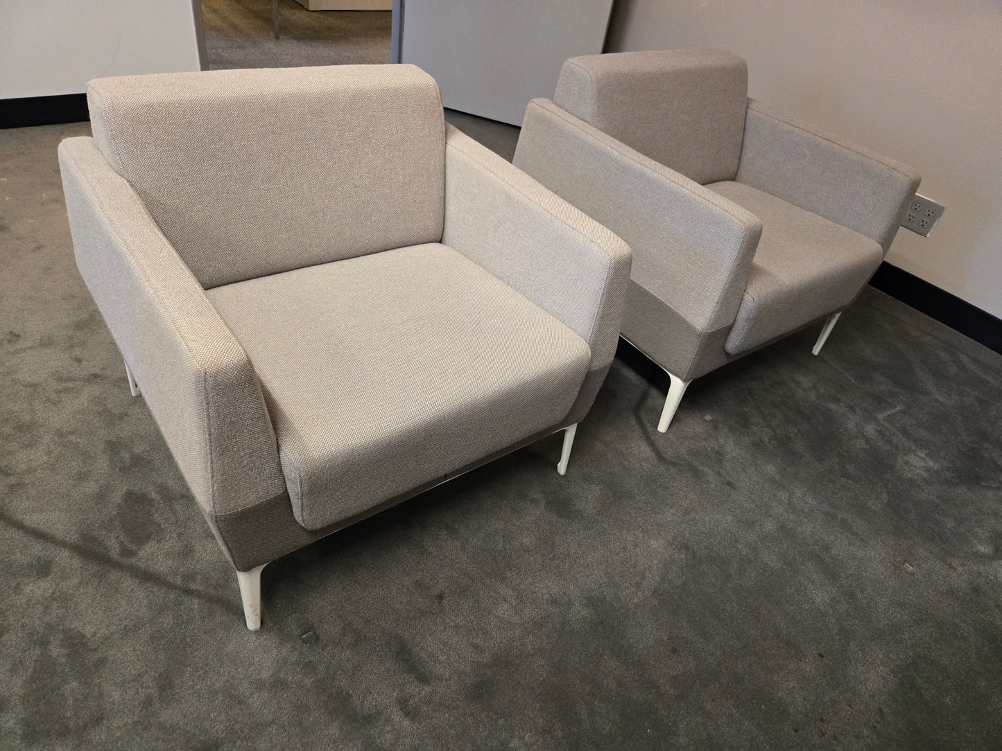 Coalesse Visalia Sofa in Grey + 2 Lounge Chairs