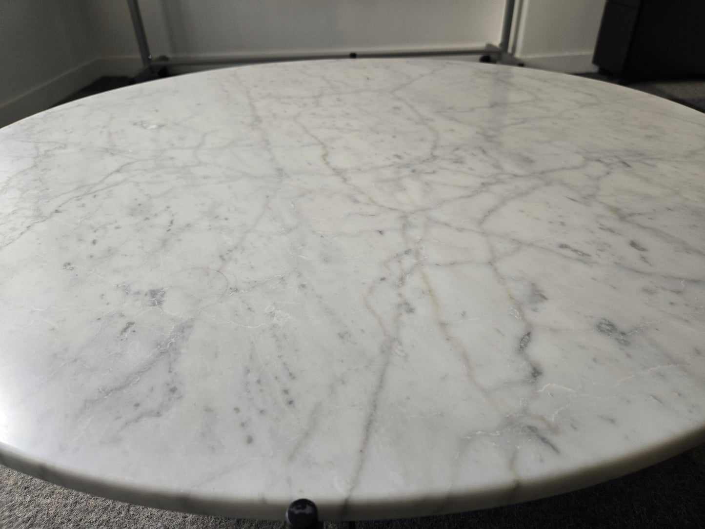 Gubi TS 41-in Round Coffee Table with White Marble Top
