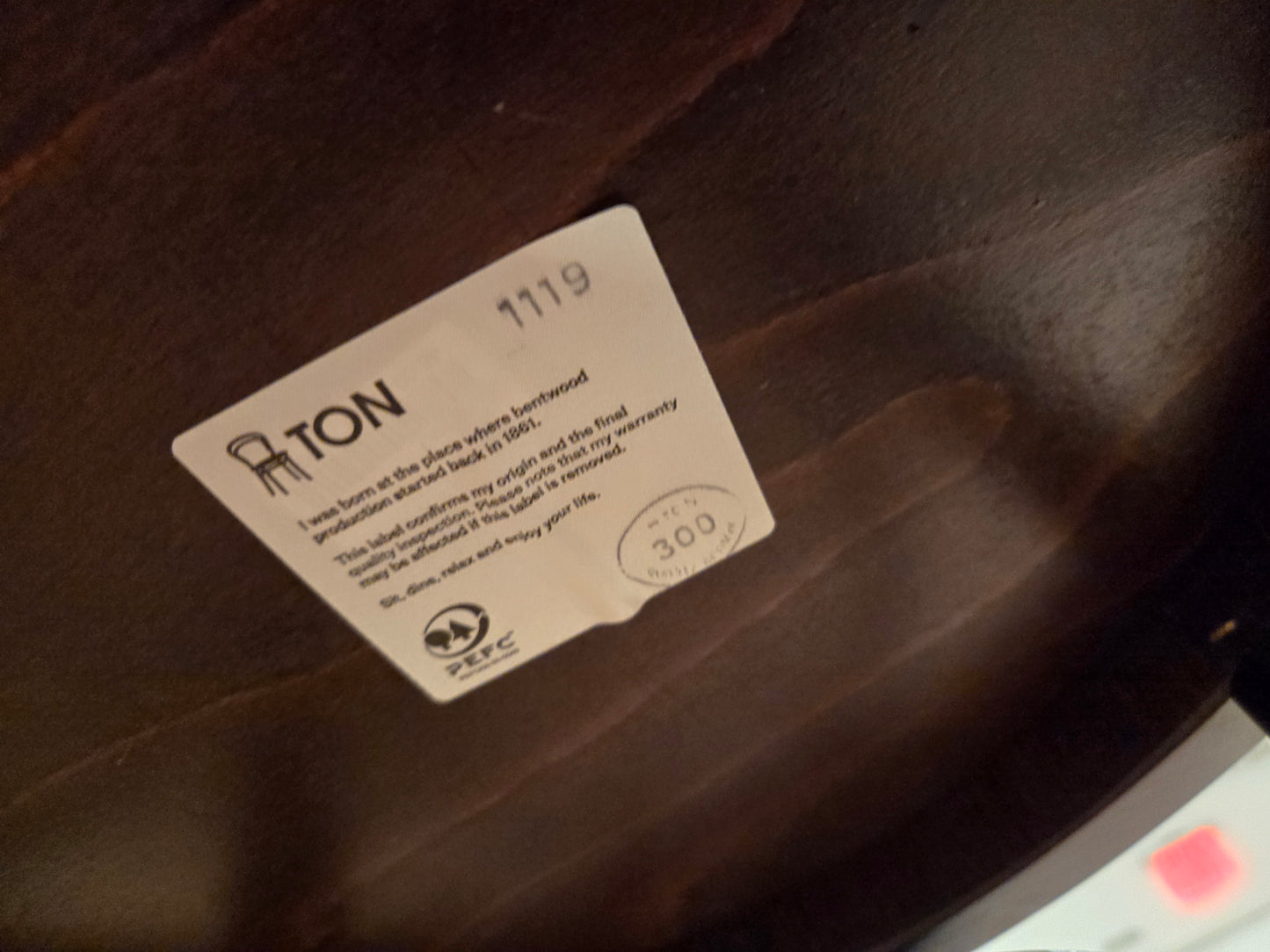 Ton Bentwood Bar Height Stool