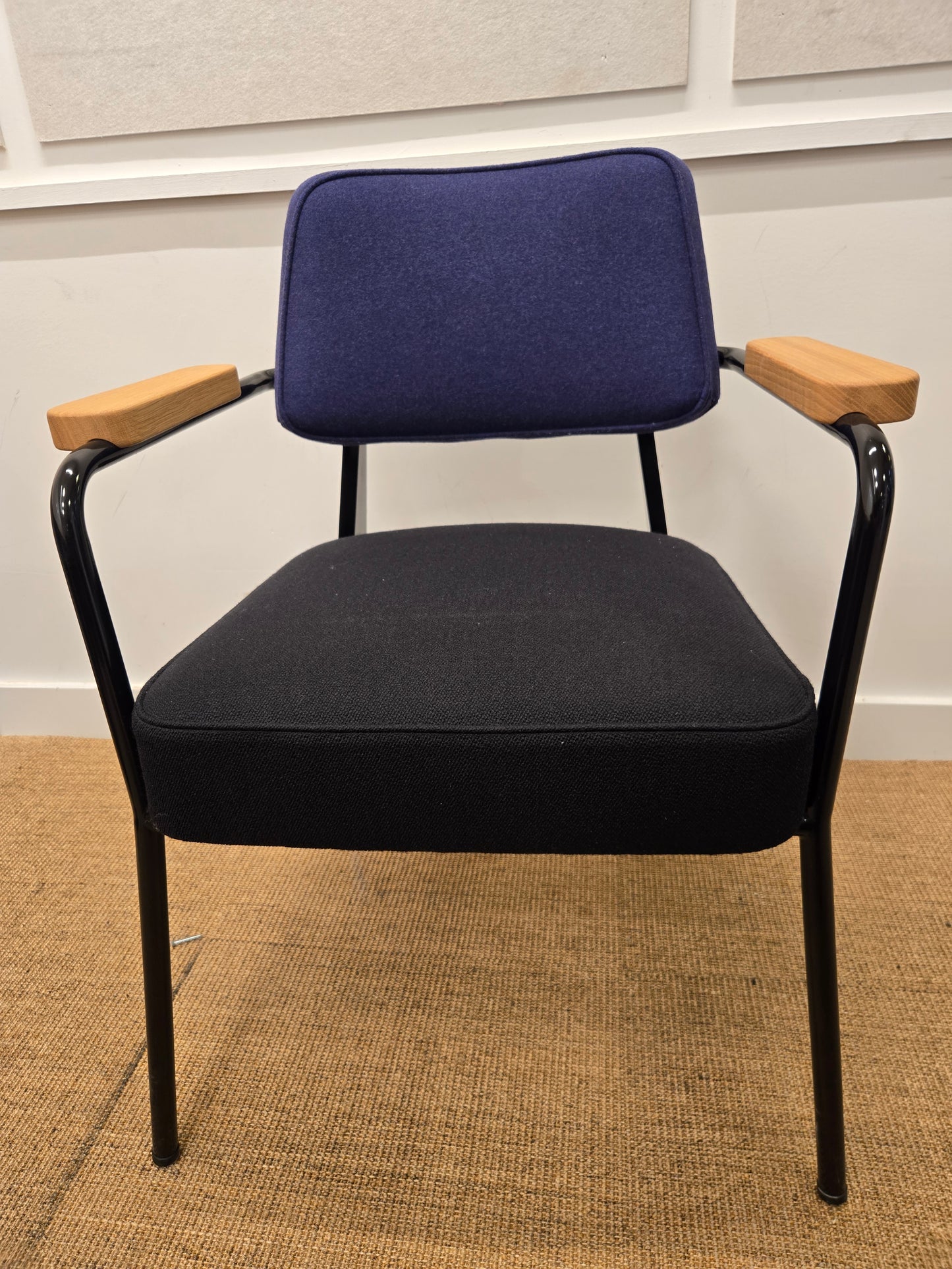 Vitra Jean Prouve Fauteuil Direction Armchair in Blue