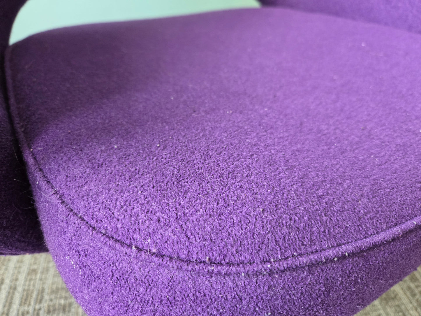 Rove Concepts Executive Armchair with Wood Legs in Purple
