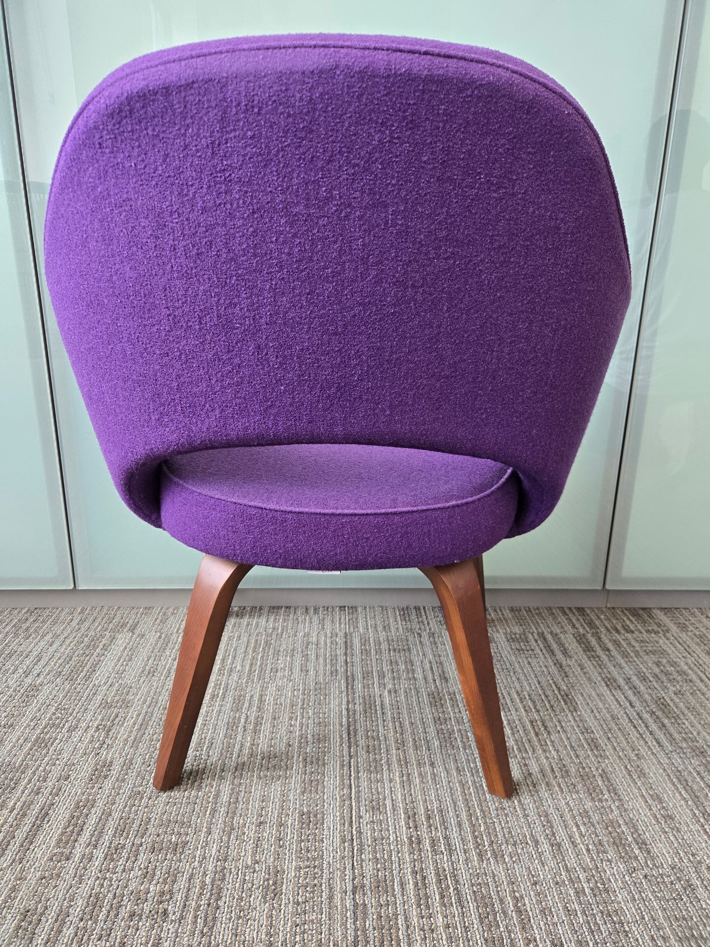 Rove Concepts Executive Armchair with Wood Legs in Purple
