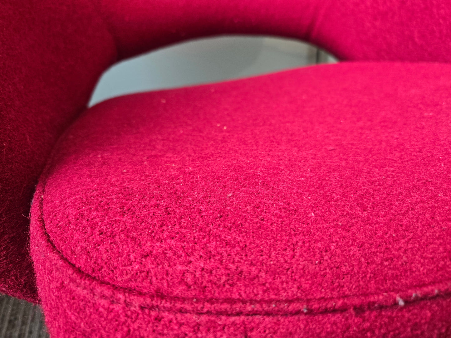 Rove Concepts Executive Armchair with Wood Legs in Red