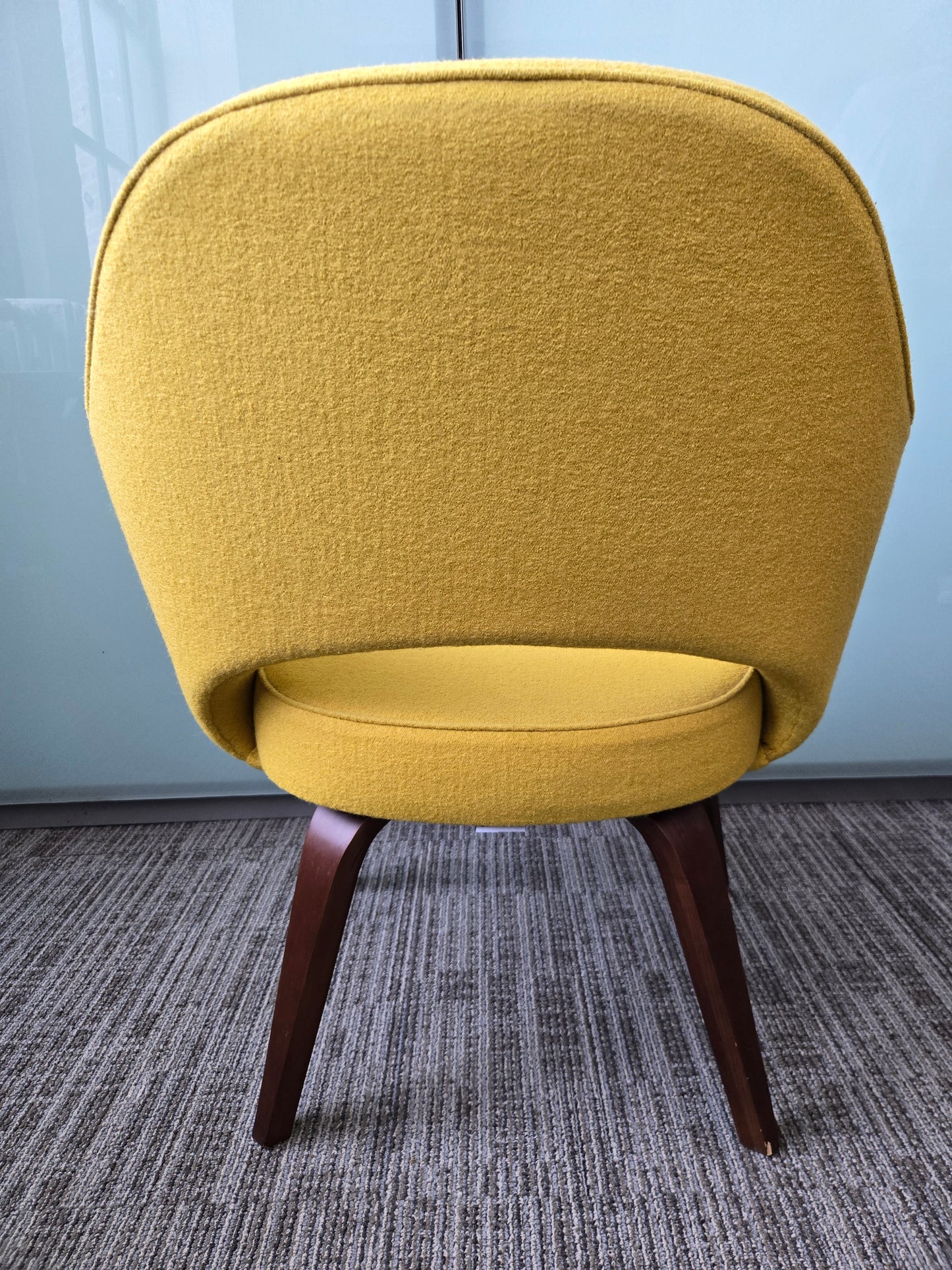 Rove Concepts Executive Armchair with Wood Legs in Yellow