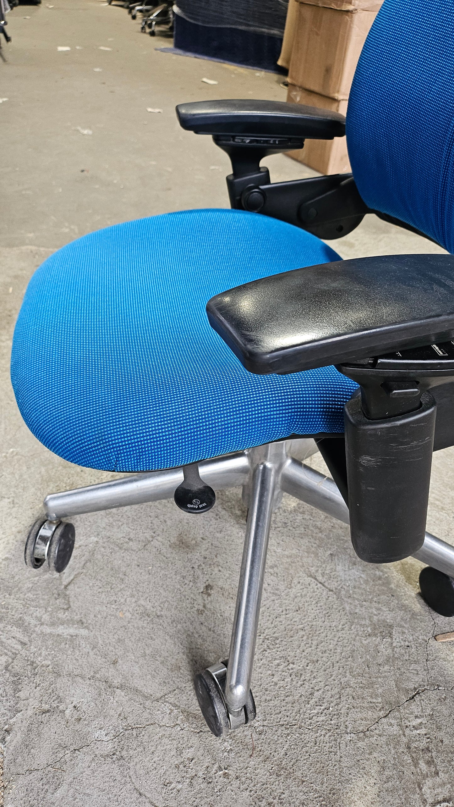 Steelcase Leap V2 Chair in Blue Fabric
