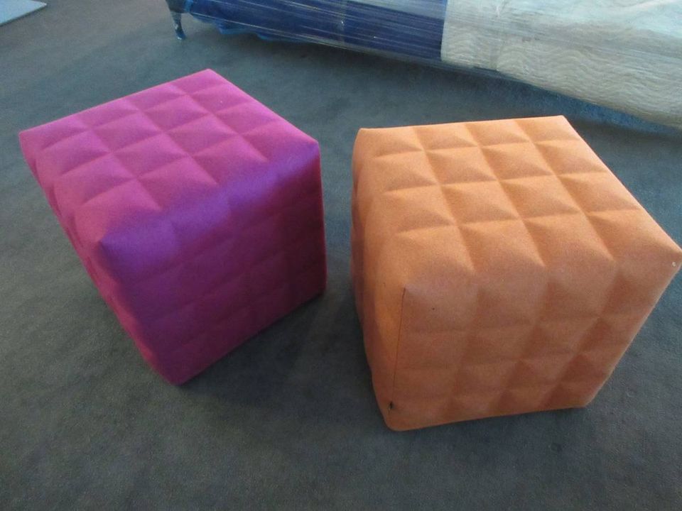 BuzziSpace BuzziCube 3D Solo Seat / Ottoman in Orange