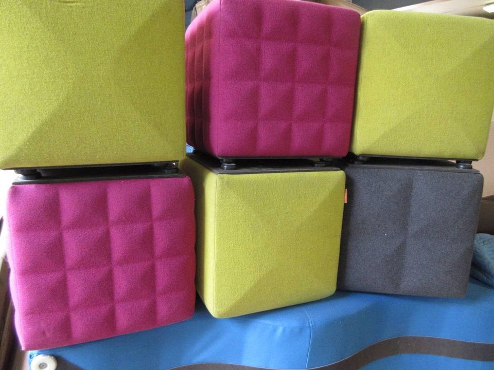 BuzziSpace BuzziCube 3D Solo Seat / Ottoman in Grey